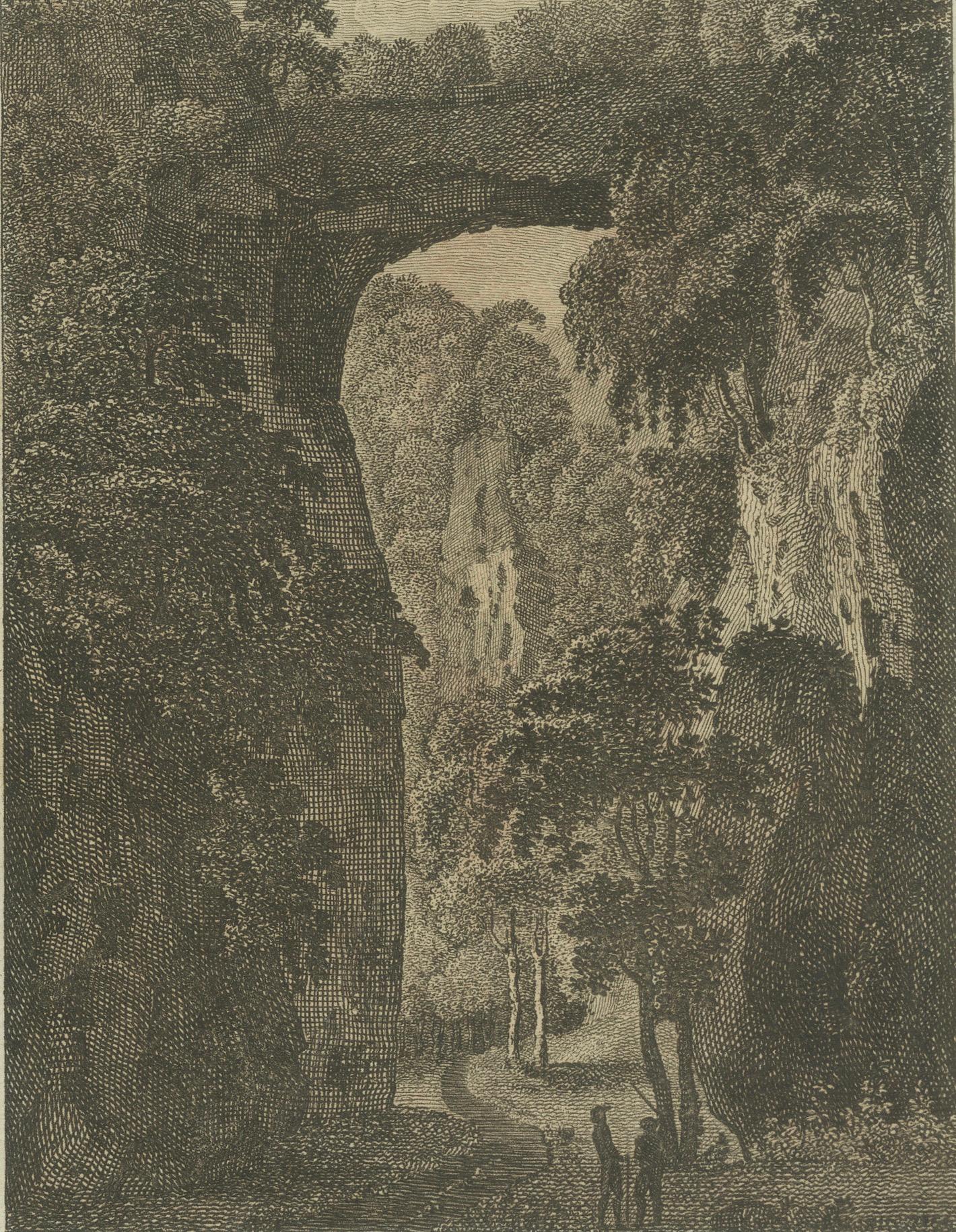Early 19th Century Suspension and Pull Bridges in America and Natural Rock Bridge, Virginia - 1805 For Sale