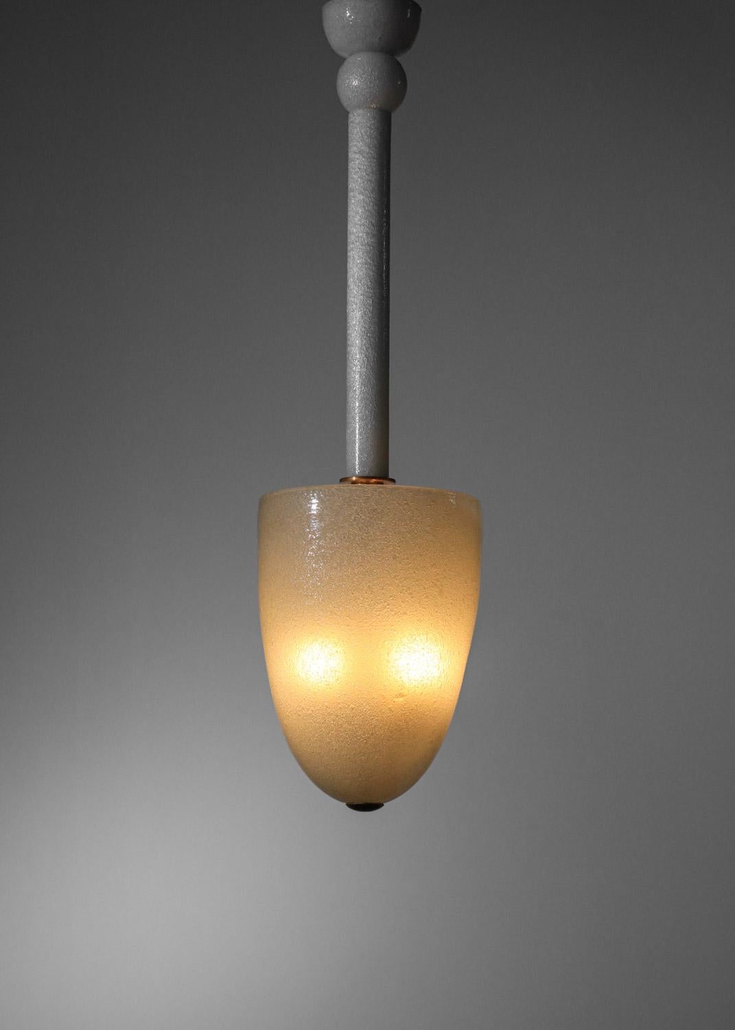 Mid-Century Modern Suspension chandelier attributed to tomaso buzzi venini murano