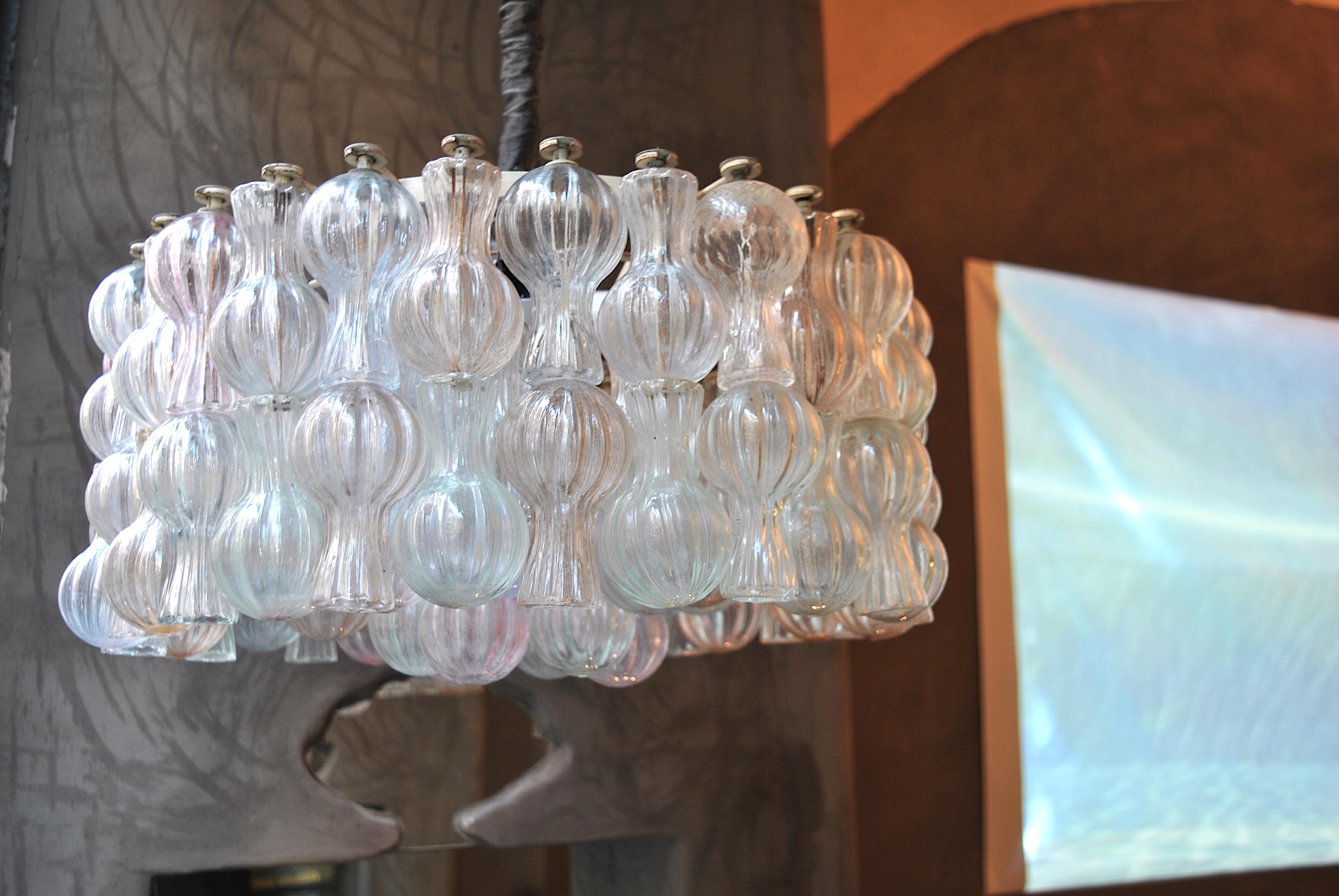 Suspension Chandelier by Seguso Murano Glass from the 1950s 4