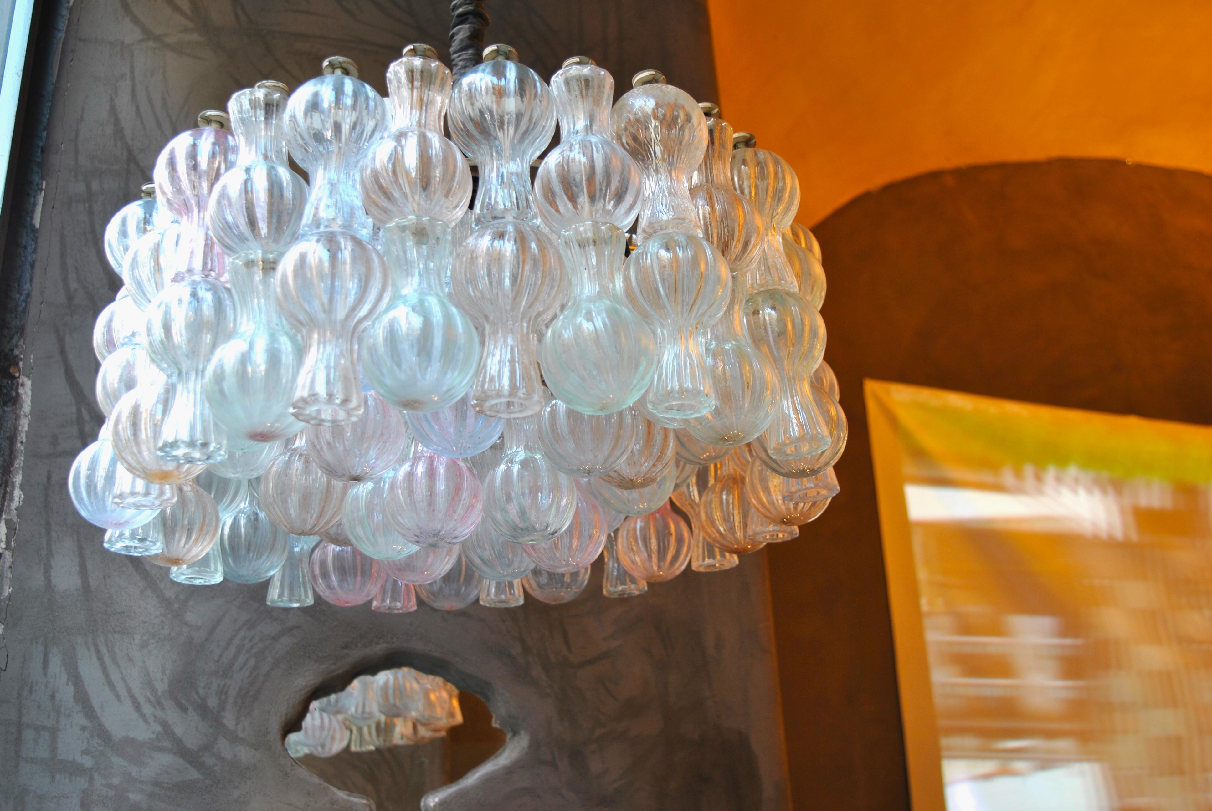 Suspension Chandelier by Seguso Murano Glass from the 1950s 7