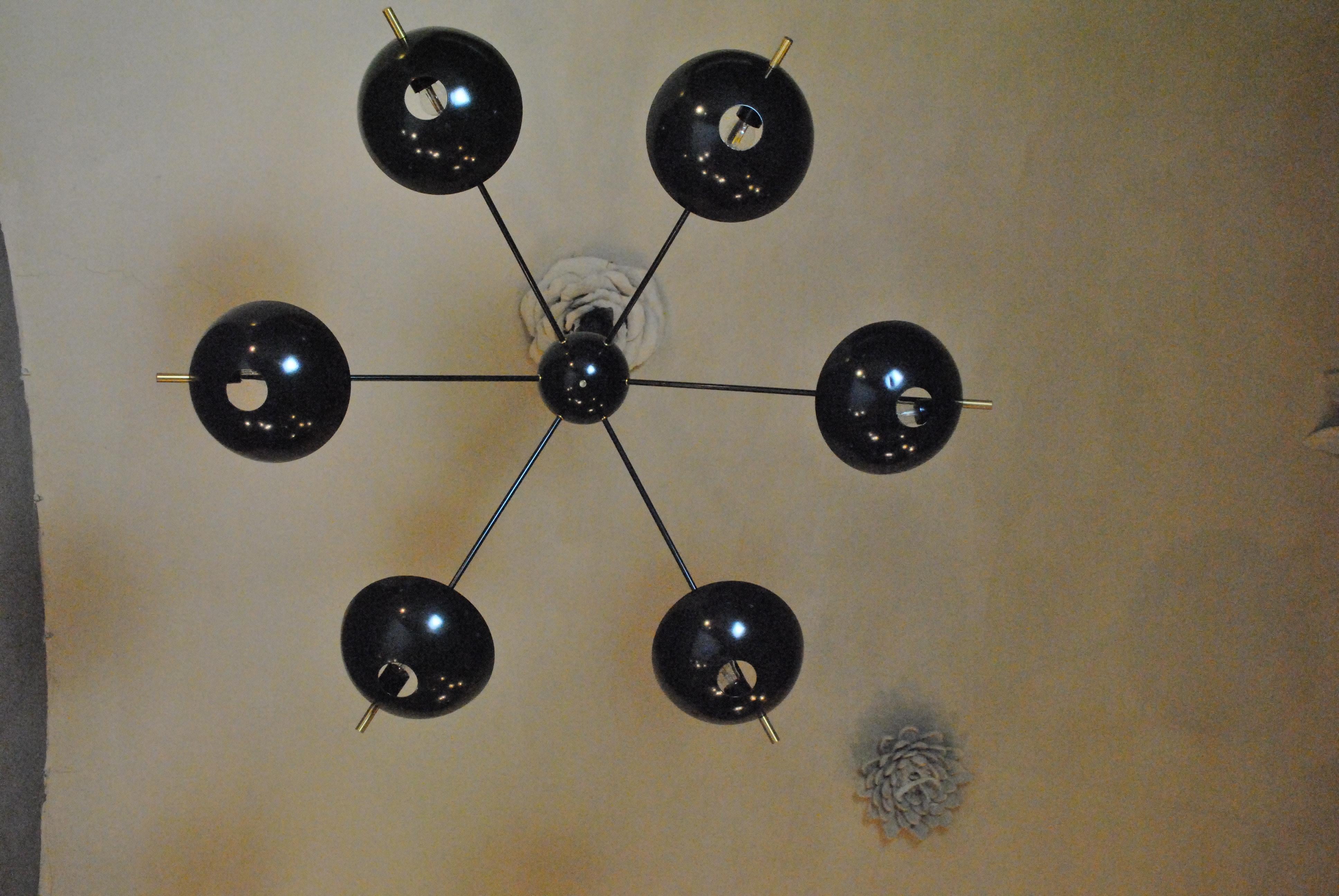 Suspension Chandelier with Brass Rods by Cellule Creative Studio for Misia Arte In New Condition For Sale In bari, IT