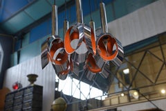 Suspension design métal chromé en cascade de MASSIVE 1960's