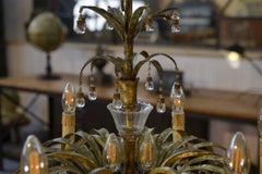 Suspension en tôle et pampilles attribué à la Maison Jansen 1970's