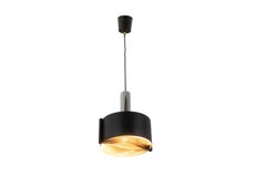 Suspension in black lacquered and chrome metal. 1960s.
