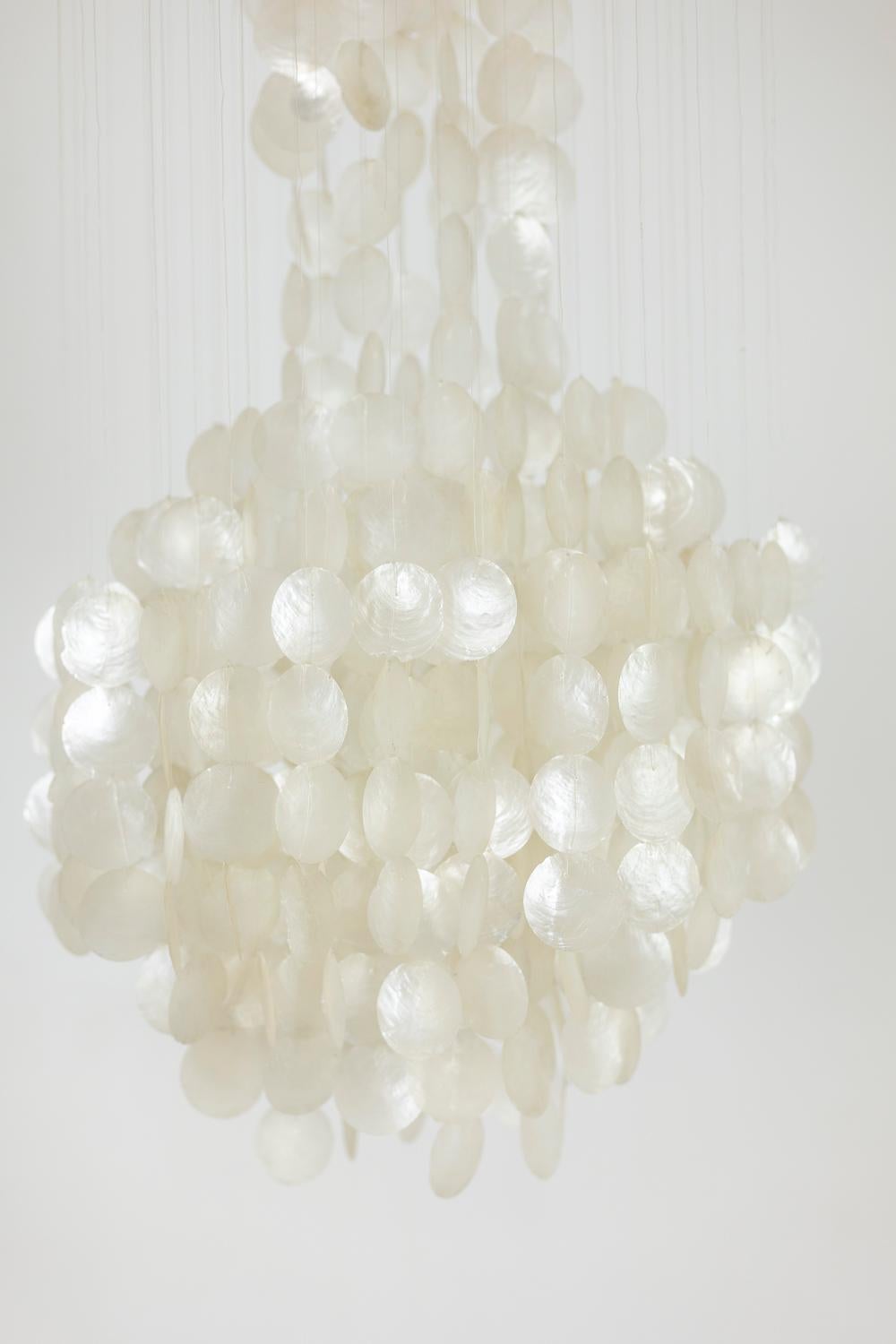 Mother-of-Pearl Suspension in Mother-of-pearl Petals, 1960s