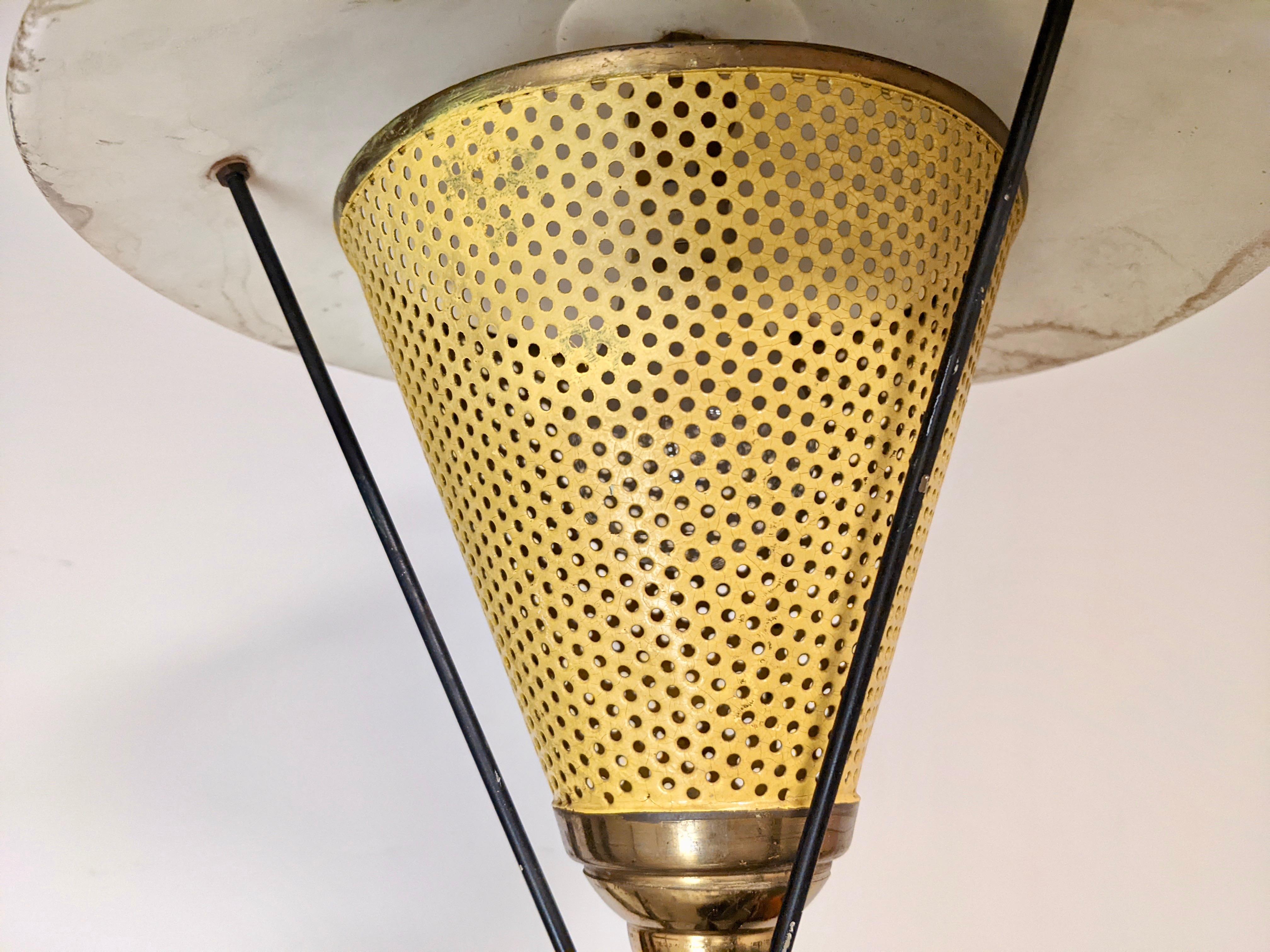 Late 20th Century Suspension in Perforated Sheet Metal in the Style of Mategot For Sale