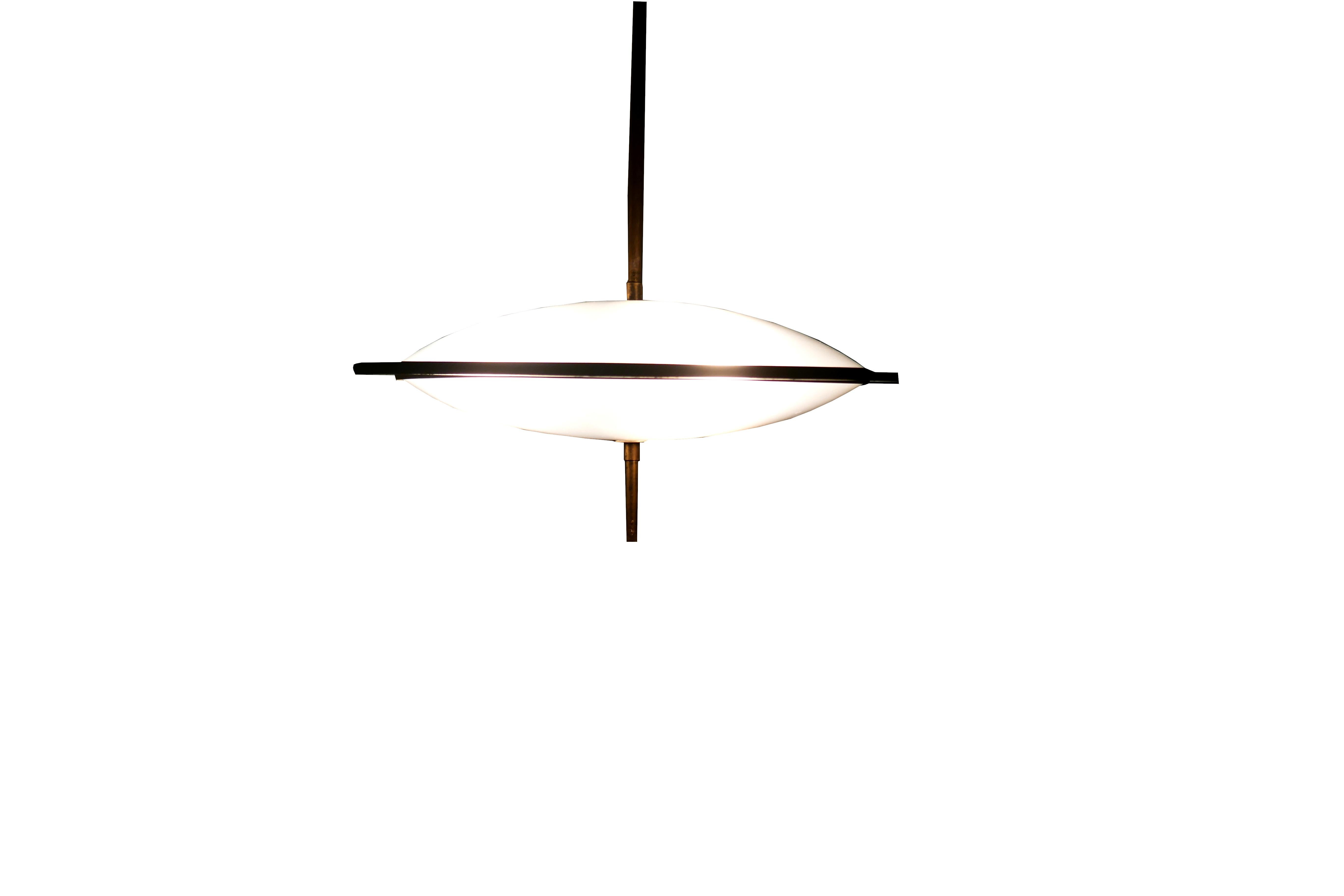 Suspension lamp attributed to Oscar Torlasco for Stilux For Sale 5