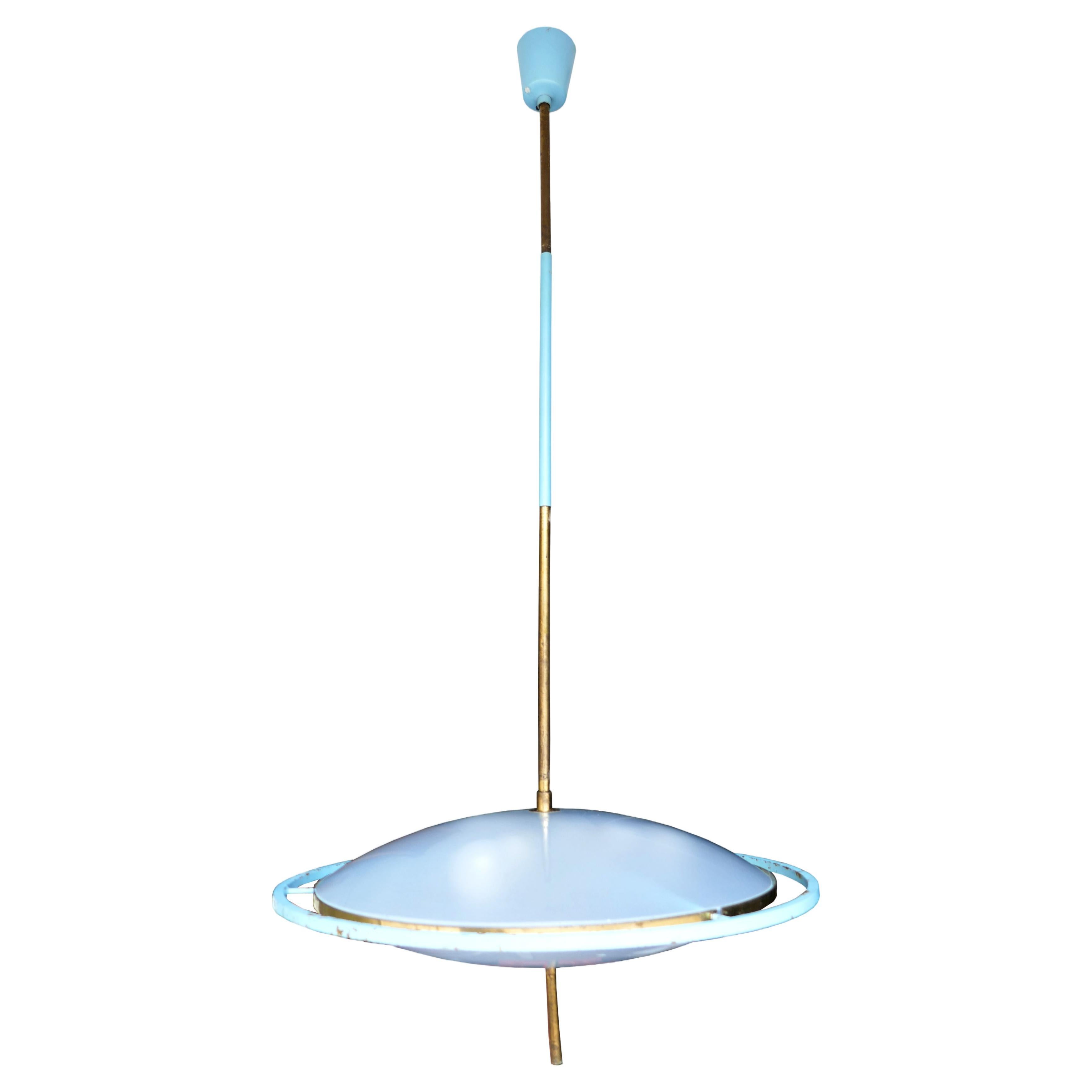 Suspension lamp attributed to Oscar Torlasco for Stilux For Sale