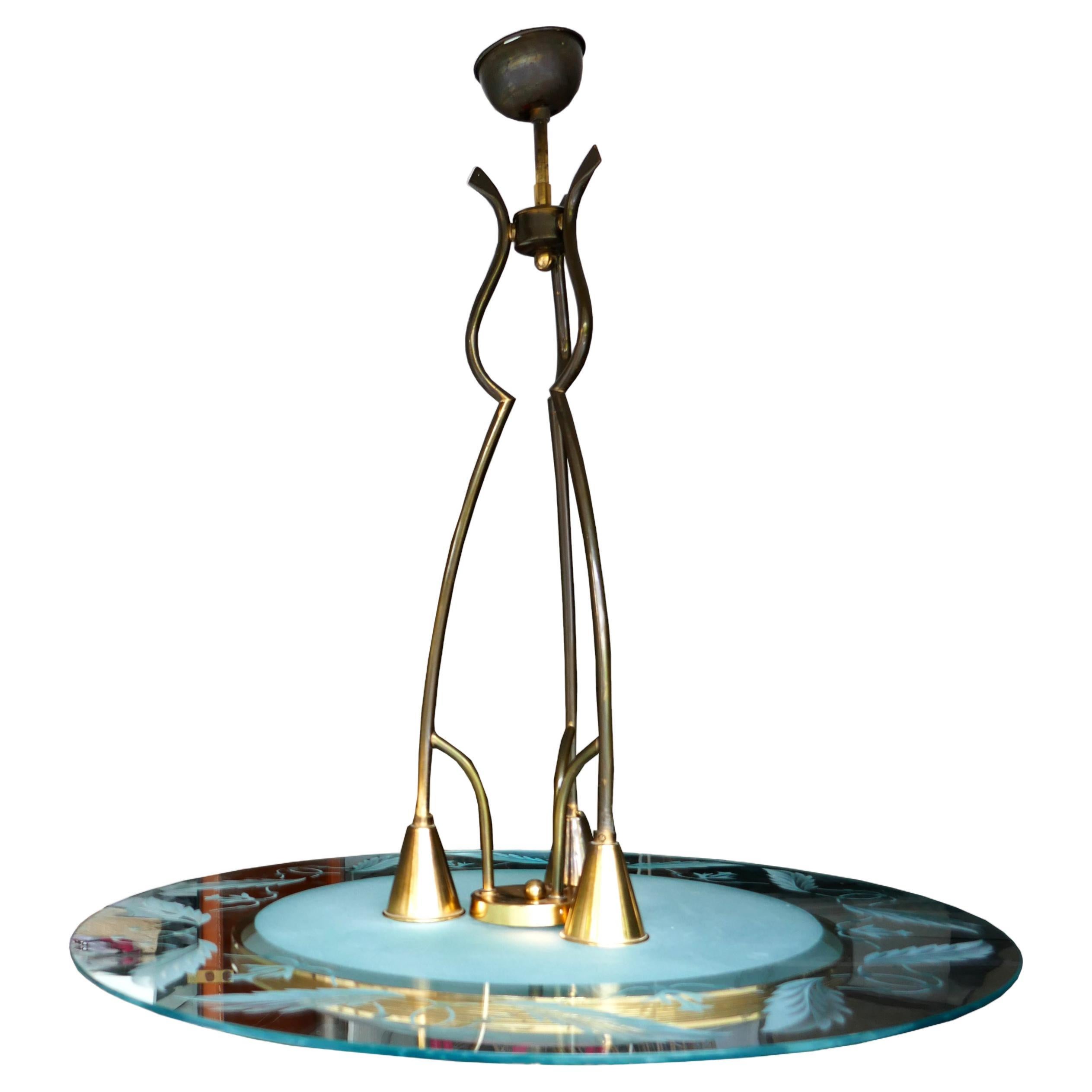 Suspension lamp attributed to Pietro Chiesa For Sale