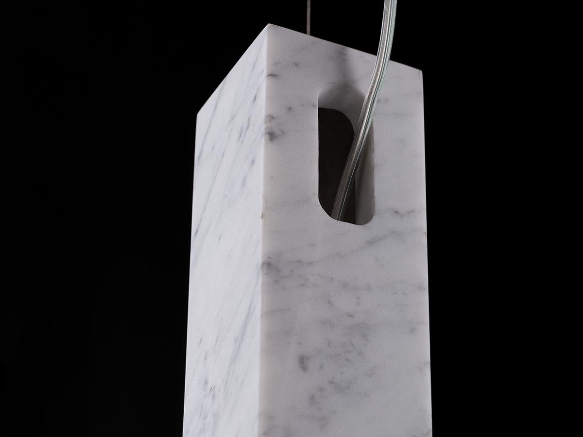 Modern Pendants Lamp in Carrara marble For Sale