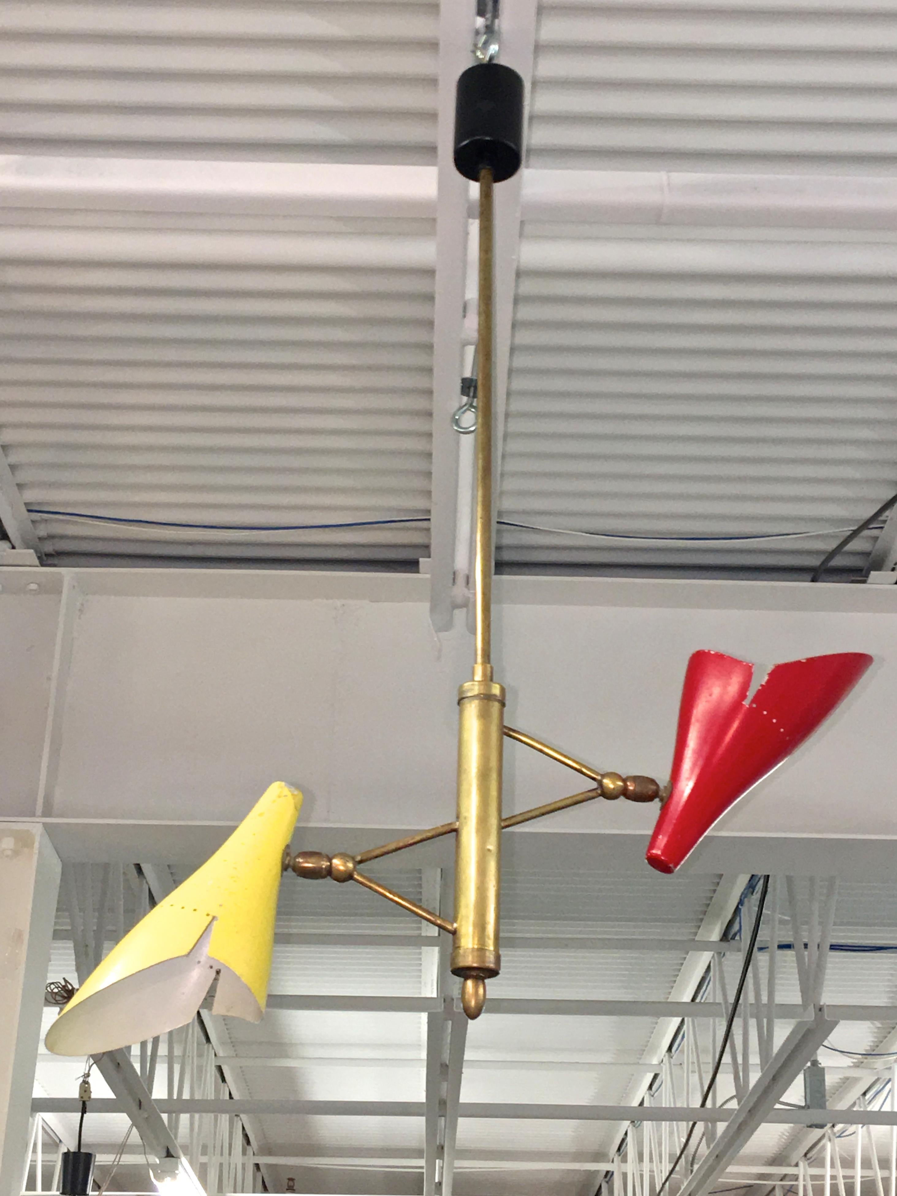 Italian Suspension Lamp by Oscar Torlasco for Lumen, Milano For Sale