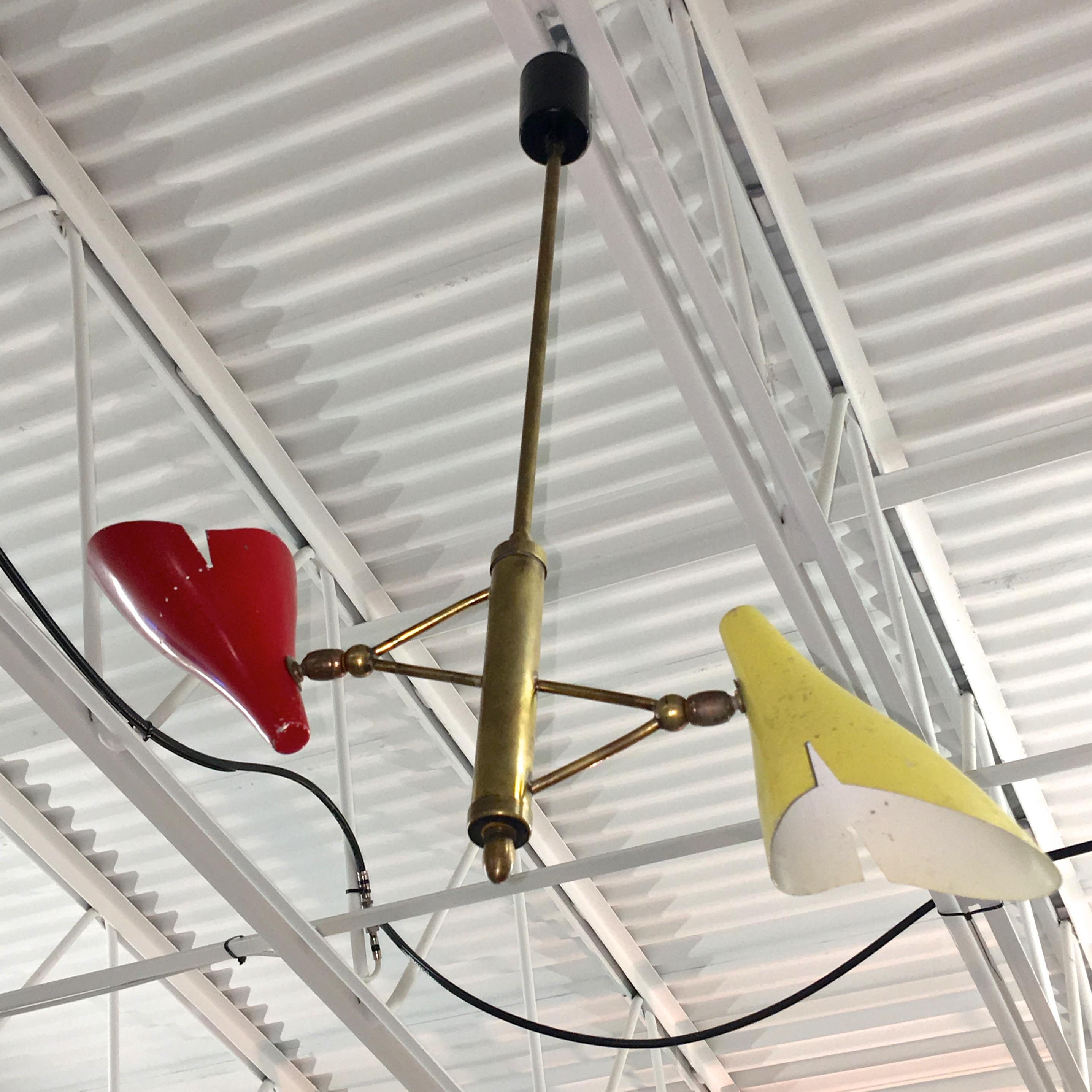 Suspension Lamp by Oscar Torlasco for Lumen, Milano In Good Condition For Sale In Hanover, MA