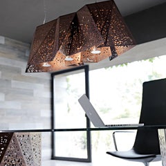 Suspension lamp Casamania & Horm Plywood Chandelier design Steven Holl