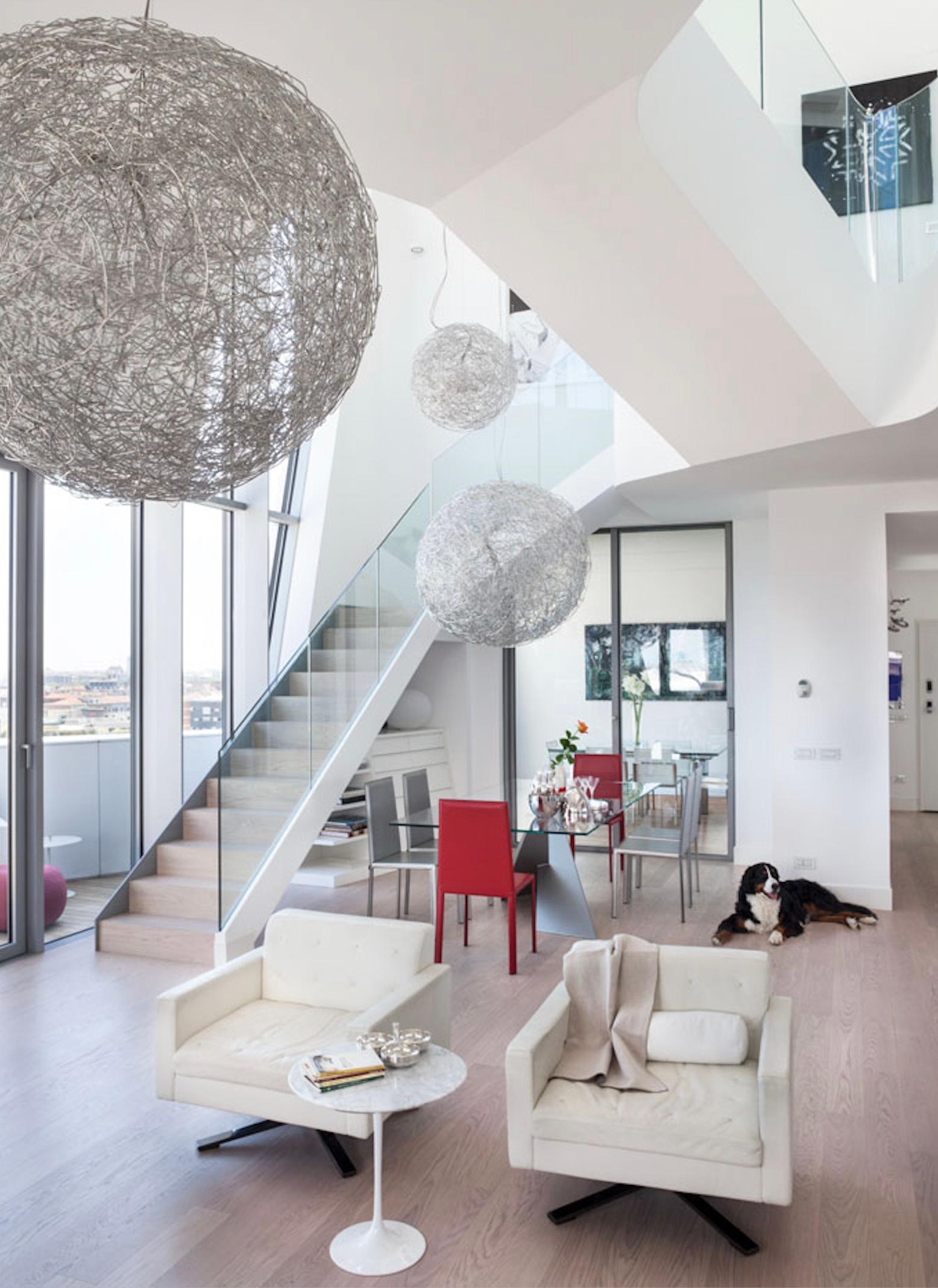 Lampada a sospensione Catellani & Smith Fil de Fer - Alluminio - Ø 50 cm 19,69 pollici in vendita 4