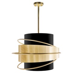 Art Deco Enlace Suspension Lamp, Black, Handmade in Portugal by Greenapple