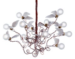Suspension lamp Ingo Maurer Birdie - Red cable