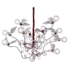 Lampada a sospensione Ingo Maurer Birdie - Cavo rosso