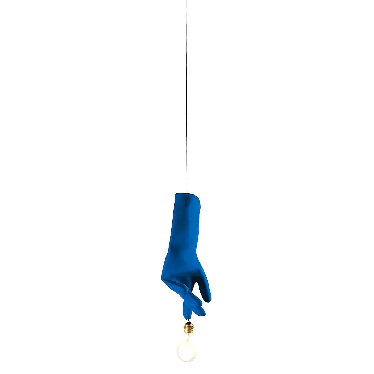 Italian Suspension lamp Ingo Maurer Luzy - Blue For Sale