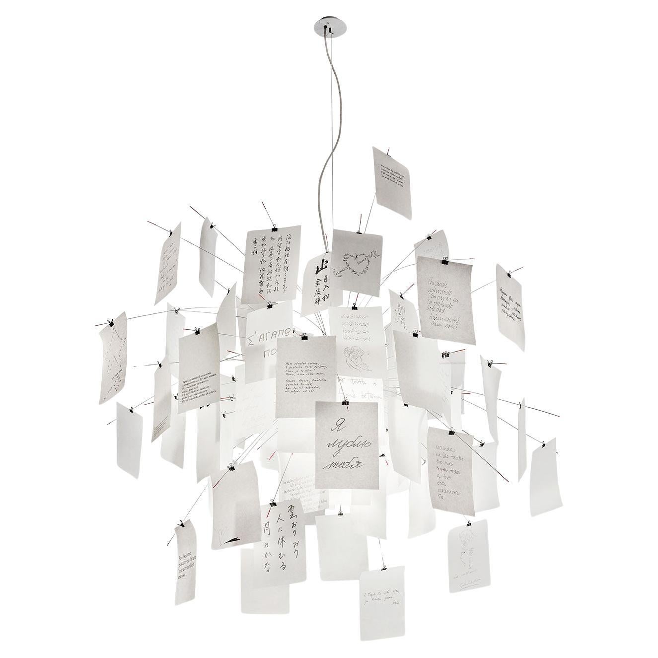 Lampada a sospensione Ingo Maurer Zettel
z 5 - 120 cm 47,2 pollici