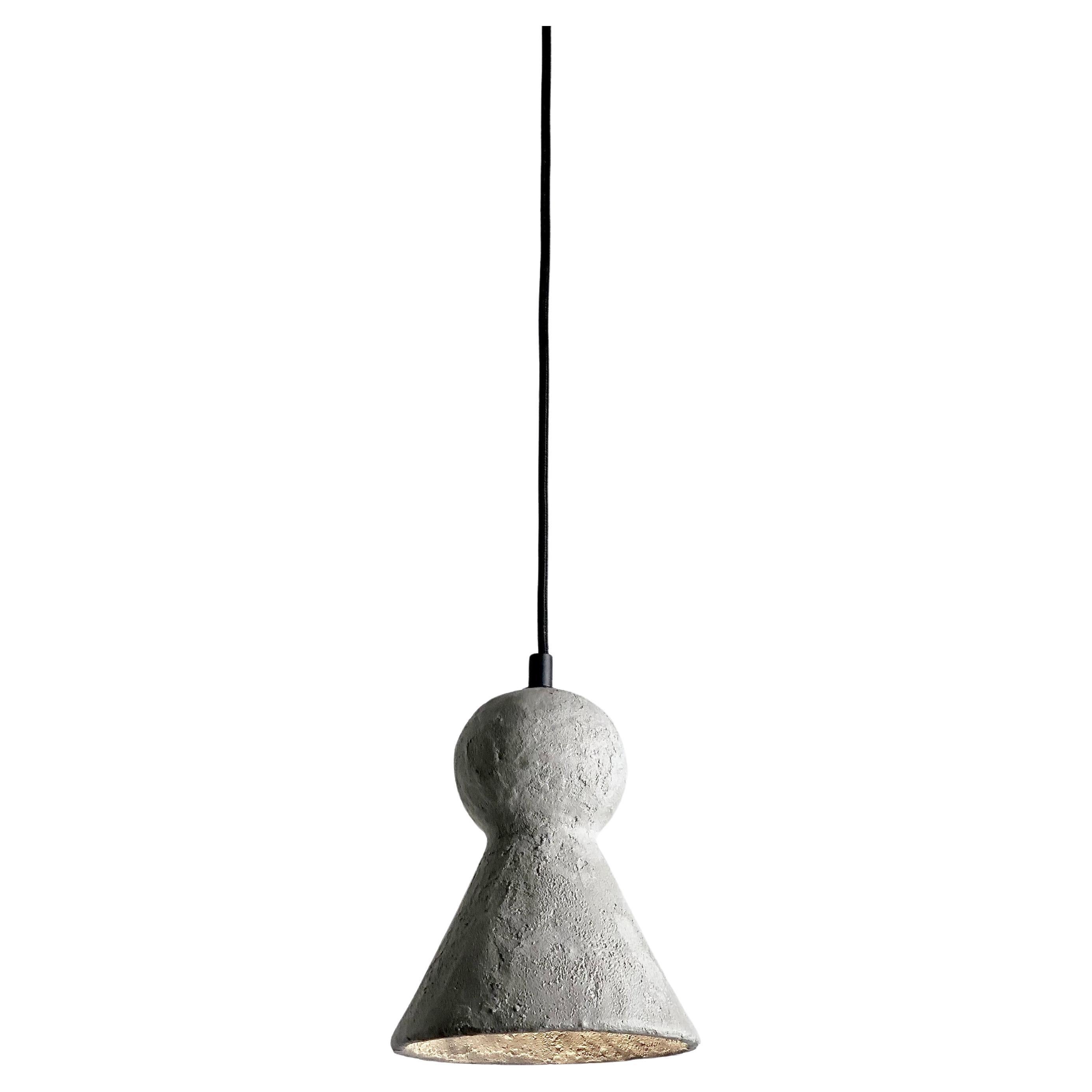 Contemporary Concrete / Stoneware Suspension Lamp, Minimalist Design LOVER 2.0
