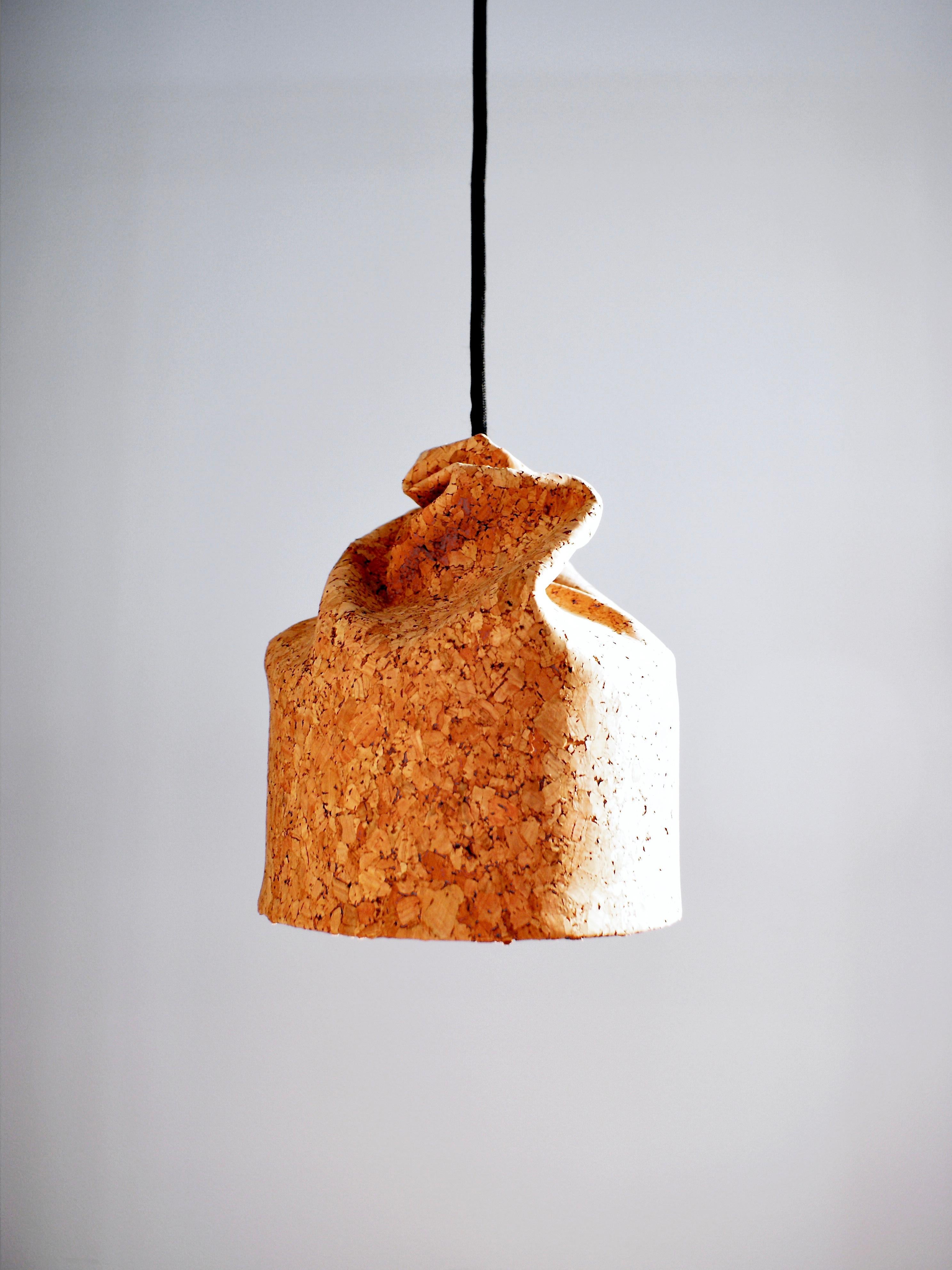 Suspension contemporaine en liège et grès, Design/One, BIO en vente 2