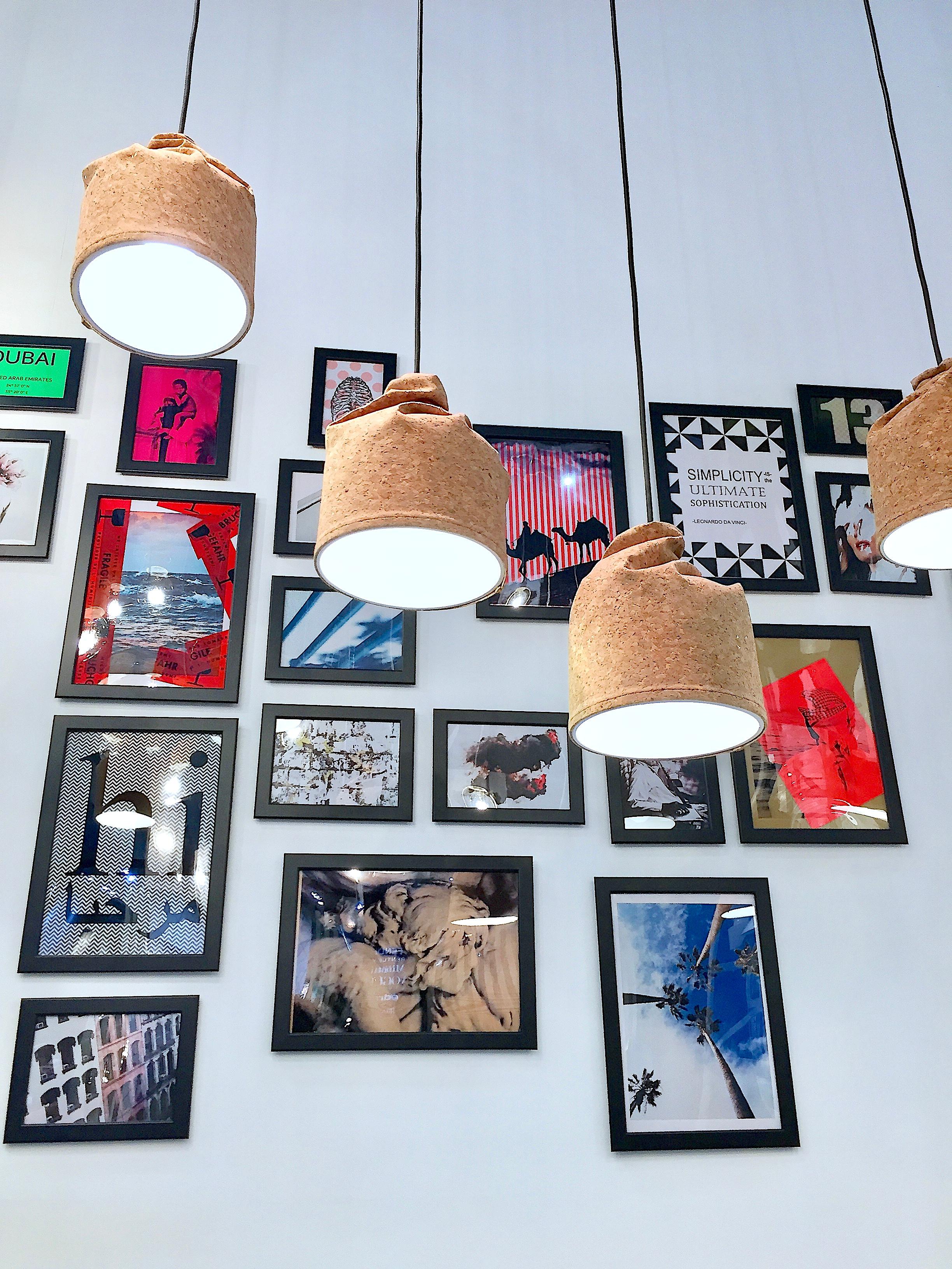 Suspension contemporaine en liège et grès, Design/One, BIO en vente 4