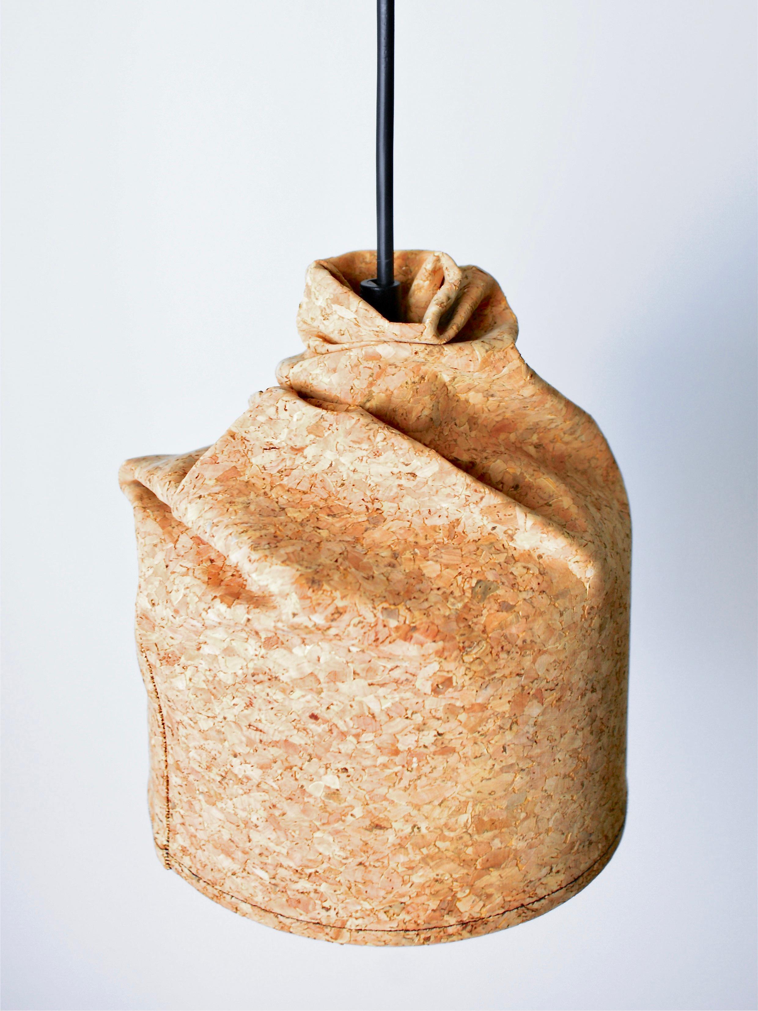 Suspension contemporaine en liège et grès, Design/One, BIO en vente 7