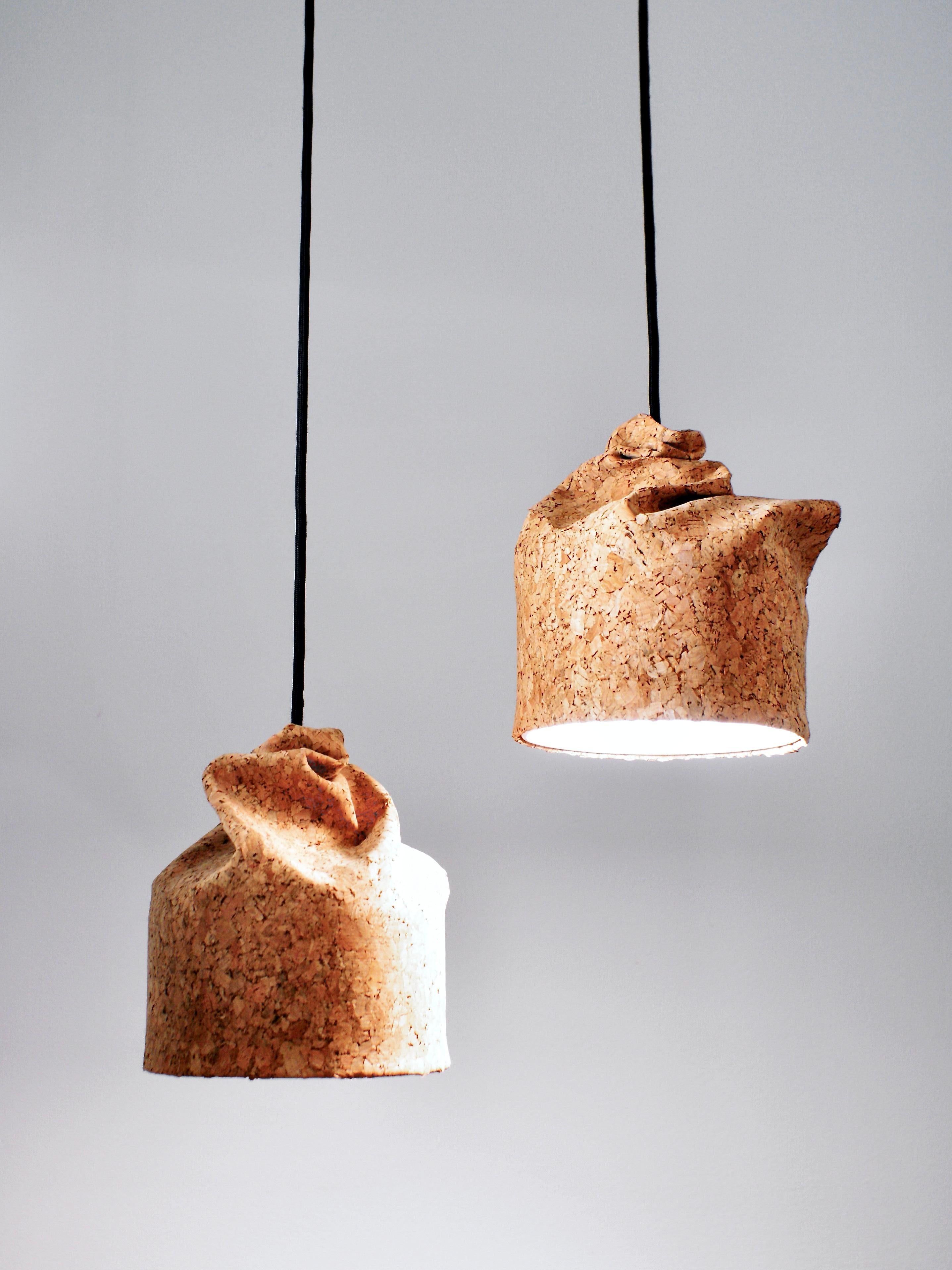 Grès Suspension contemporaine en liège et grès, Design/One, BIO en vente