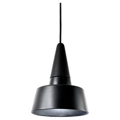 Lampada a sospensione contemporanea in gres nero opaco, design minimalista, SML2