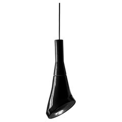 Lampada a sospensione contemporanea in gres nero lucido, design minimalista WHITE NOI
