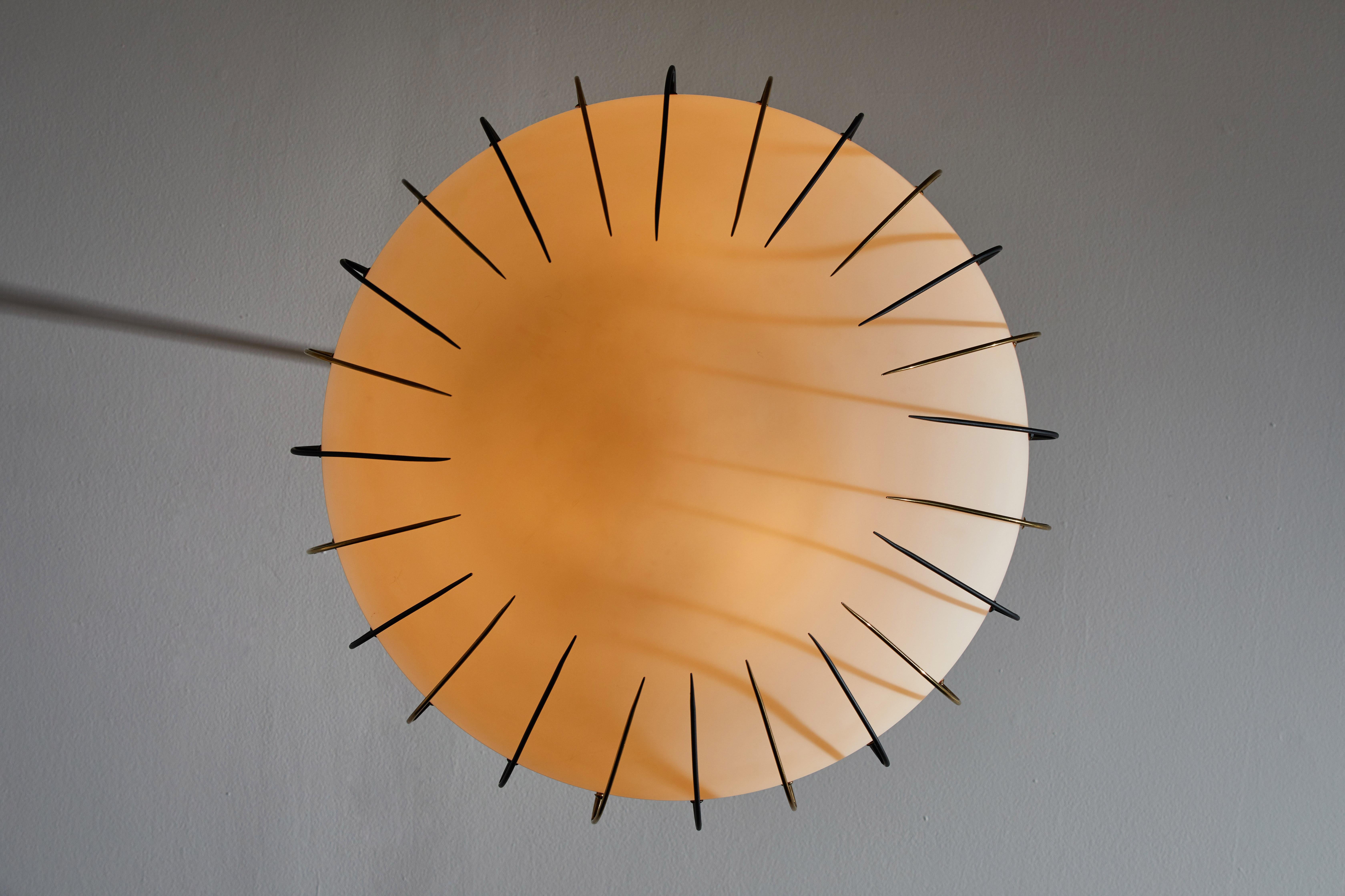 Suspension Light by Angelo Lelli for Arredoluce In Good Condition In Los Angeles, CA