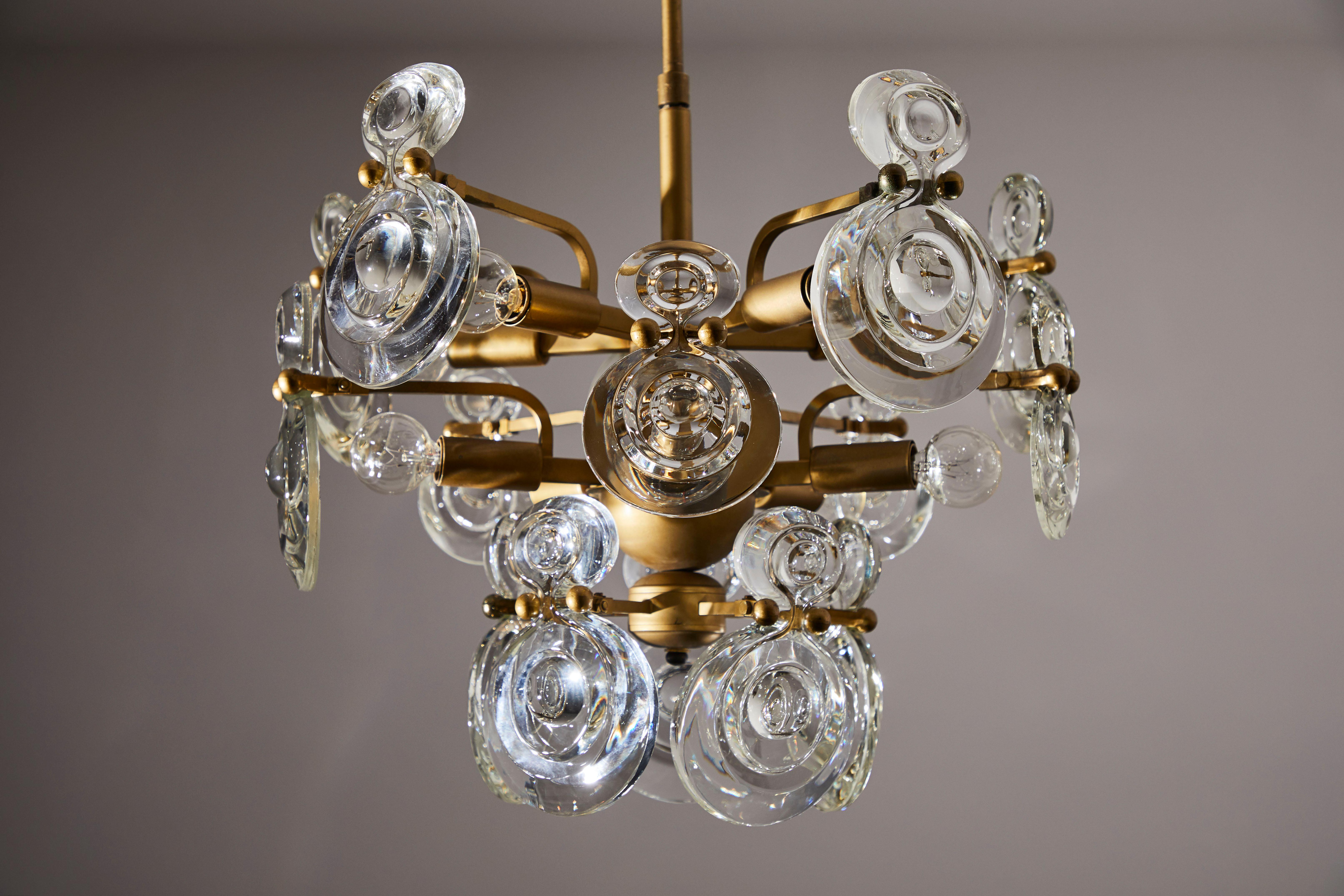 Brass Suspension Light by Gaetano Sciolari