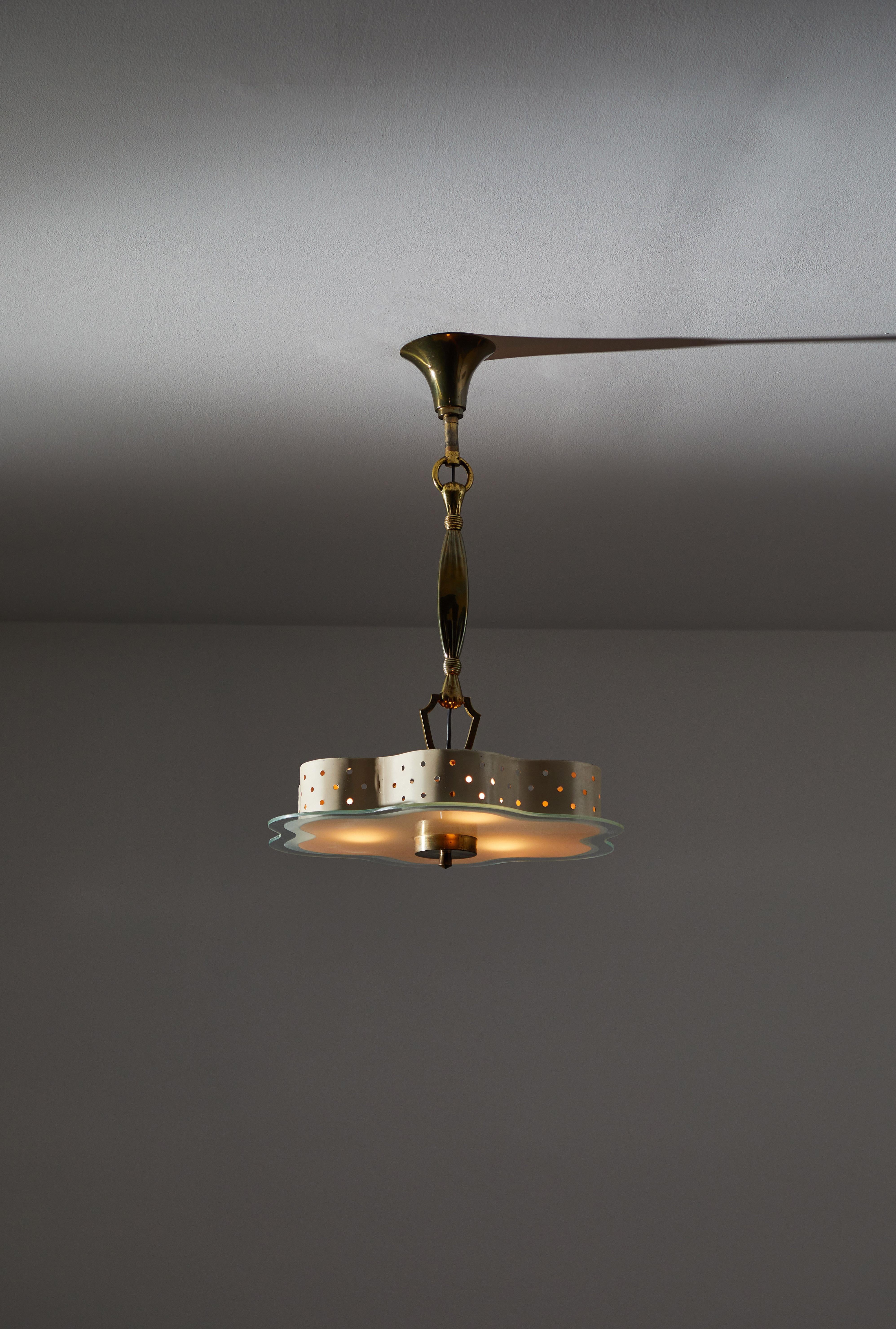 Mid-Century Modern Suspension Light by Lunel