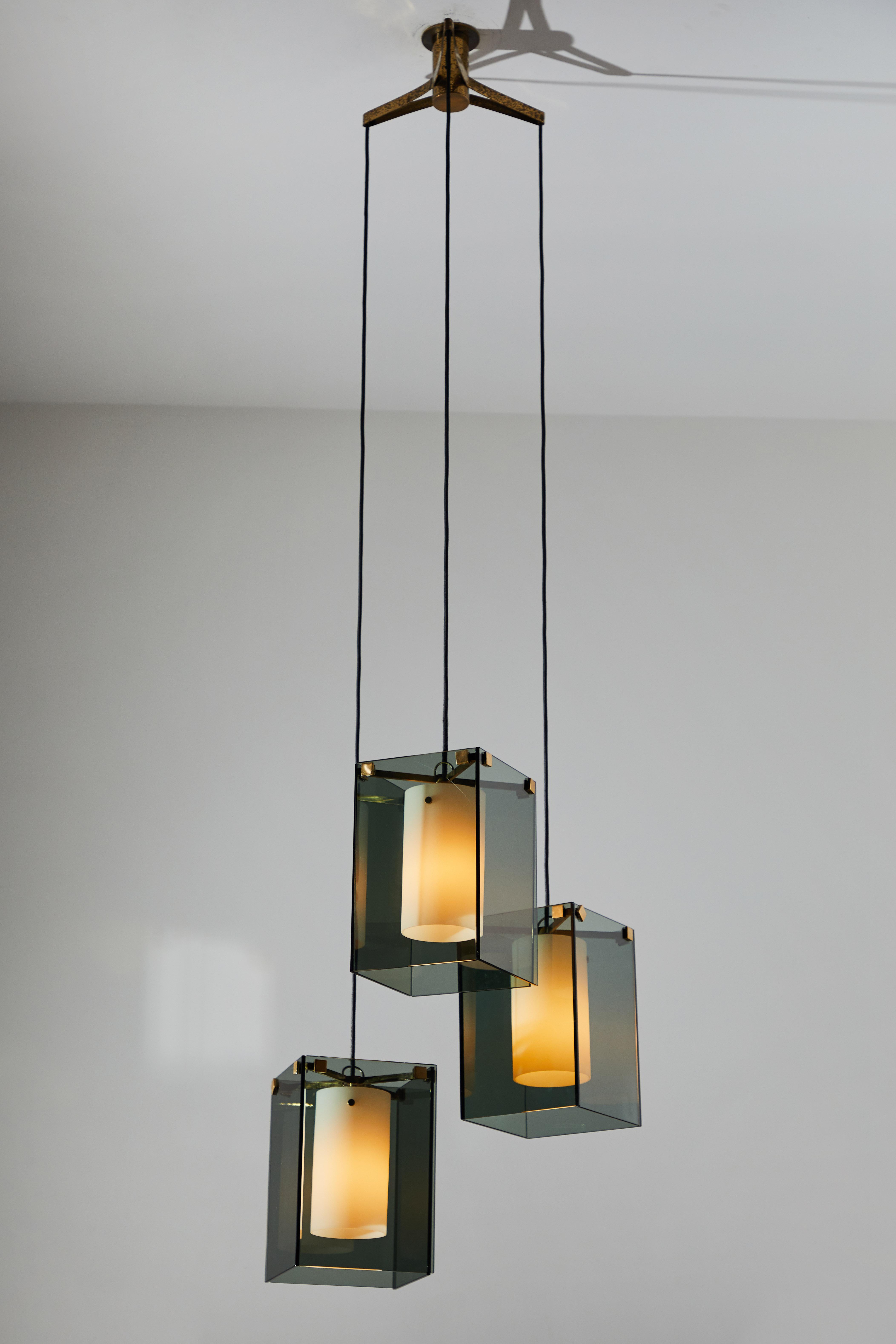 Italian Suspension Light by Max Ingrand for Fontana Arte