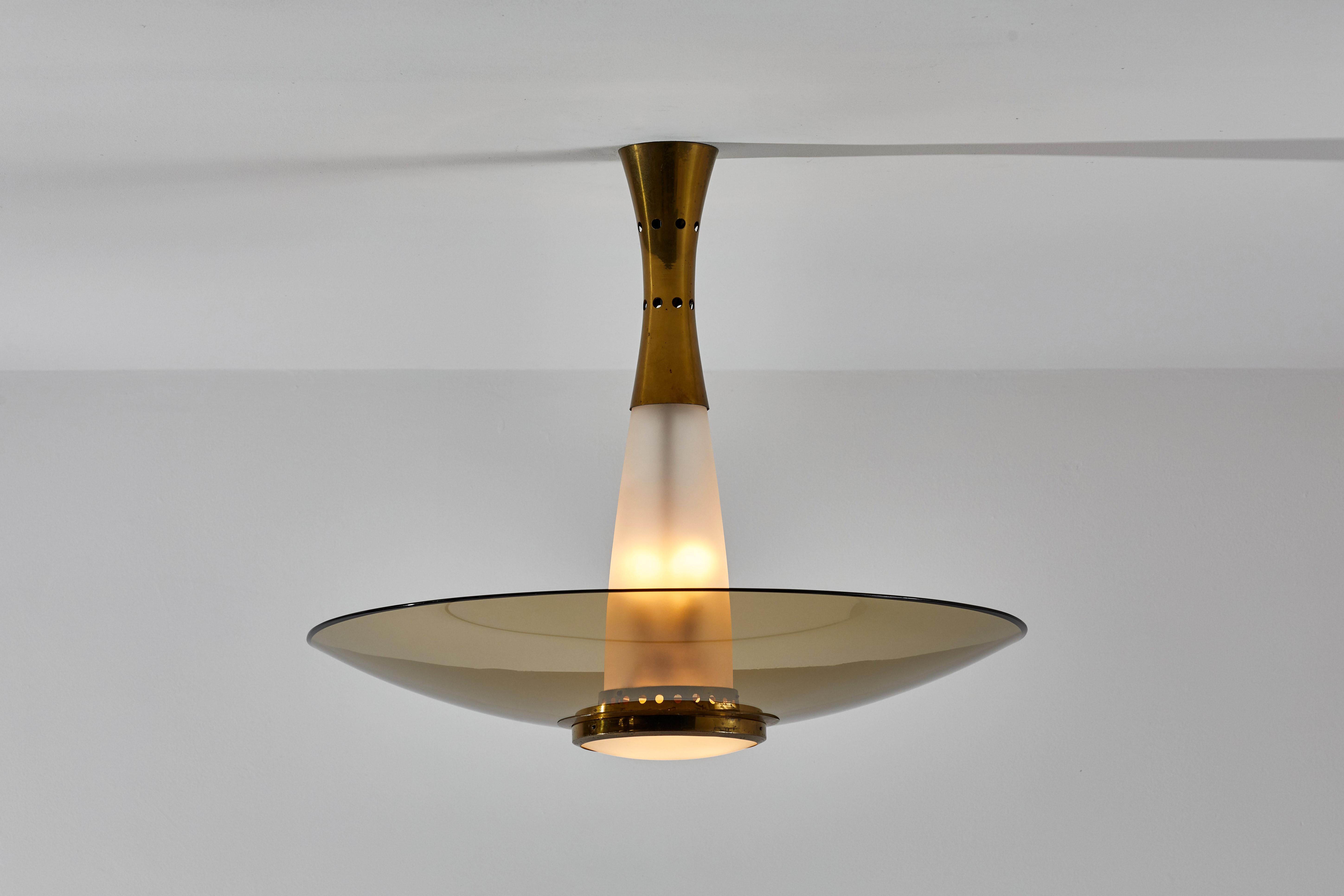 Milieu du XXe siècle Lampe à suspension de Max Ingrand pour Fontana Arte en vente