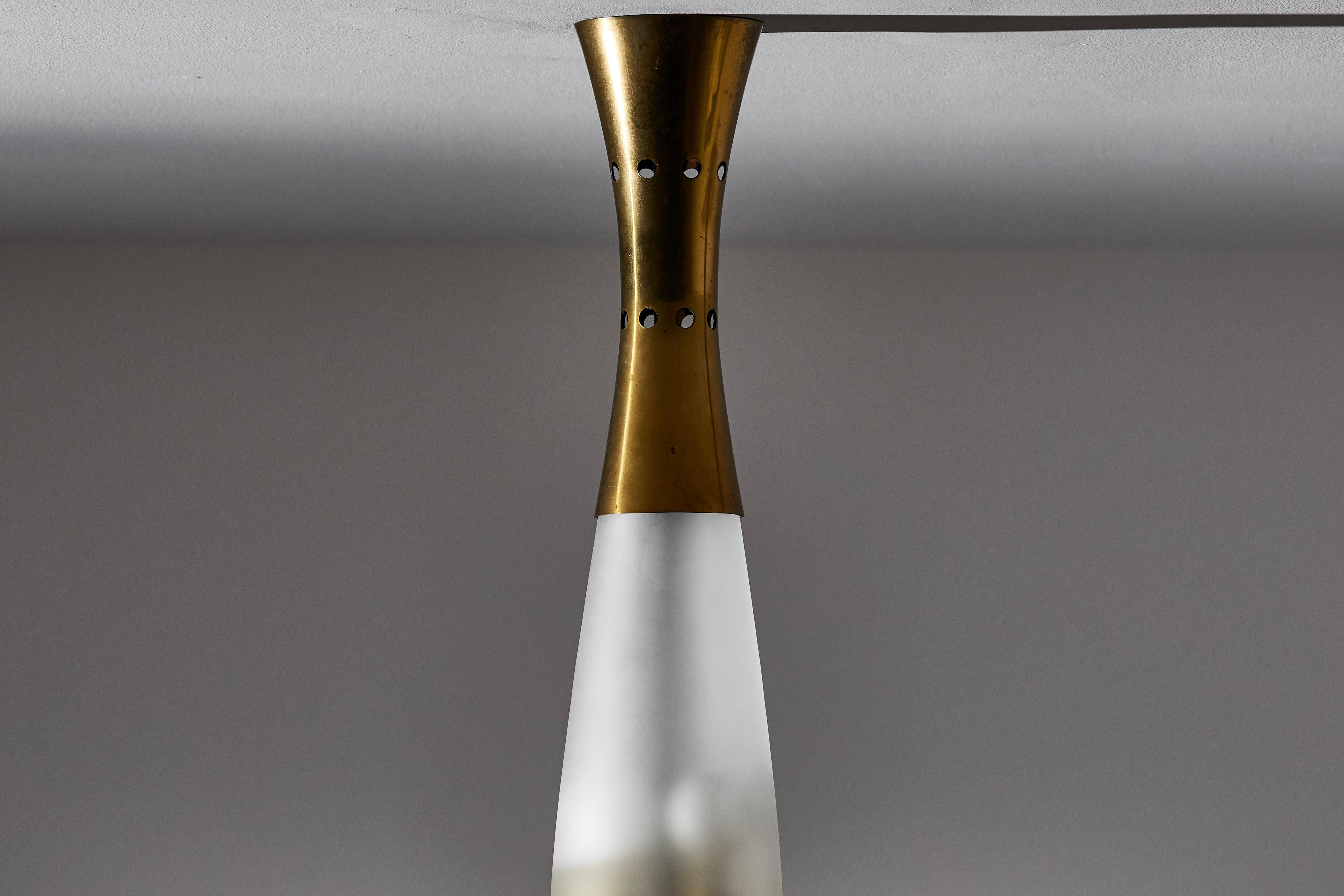 Brass Suspension Light by Max Ingrand for Fontana Arte For Sale