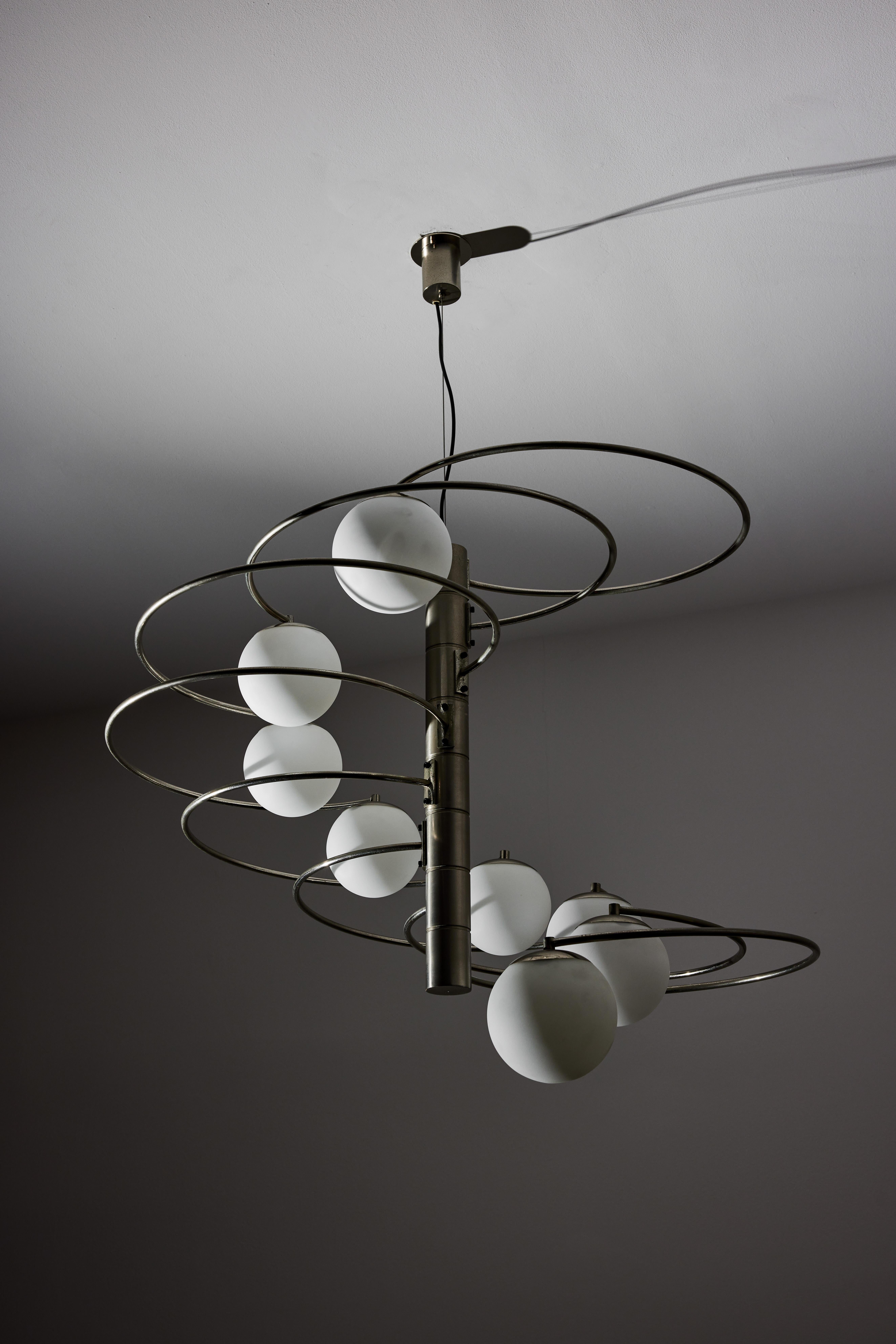 Nickel Suspension Light by Pia Guidetti Crippa for Lumi For Sale