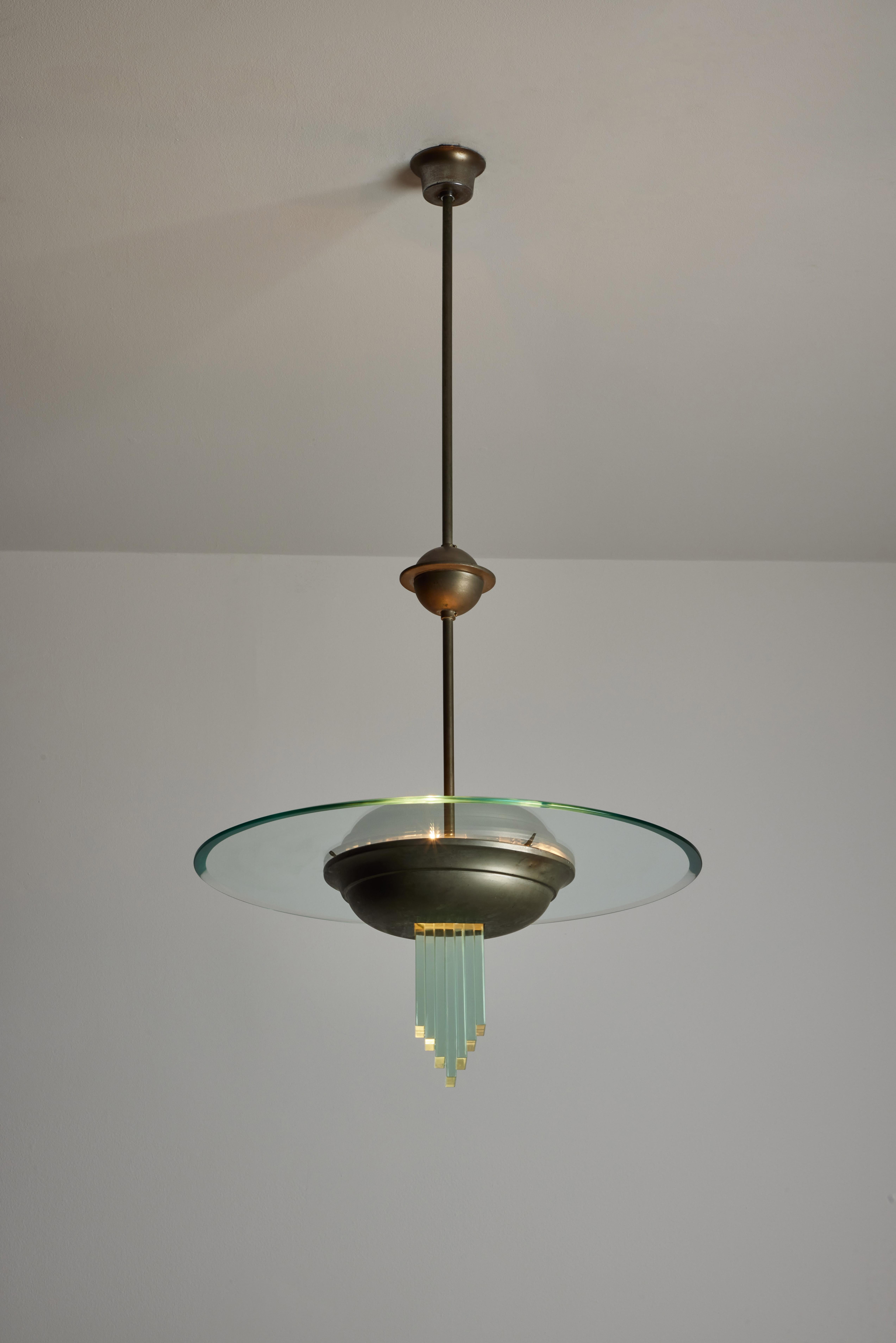 Mid-Century Modern Suspension Light by Pietro Chiesa for Fontana Arte For Sale
