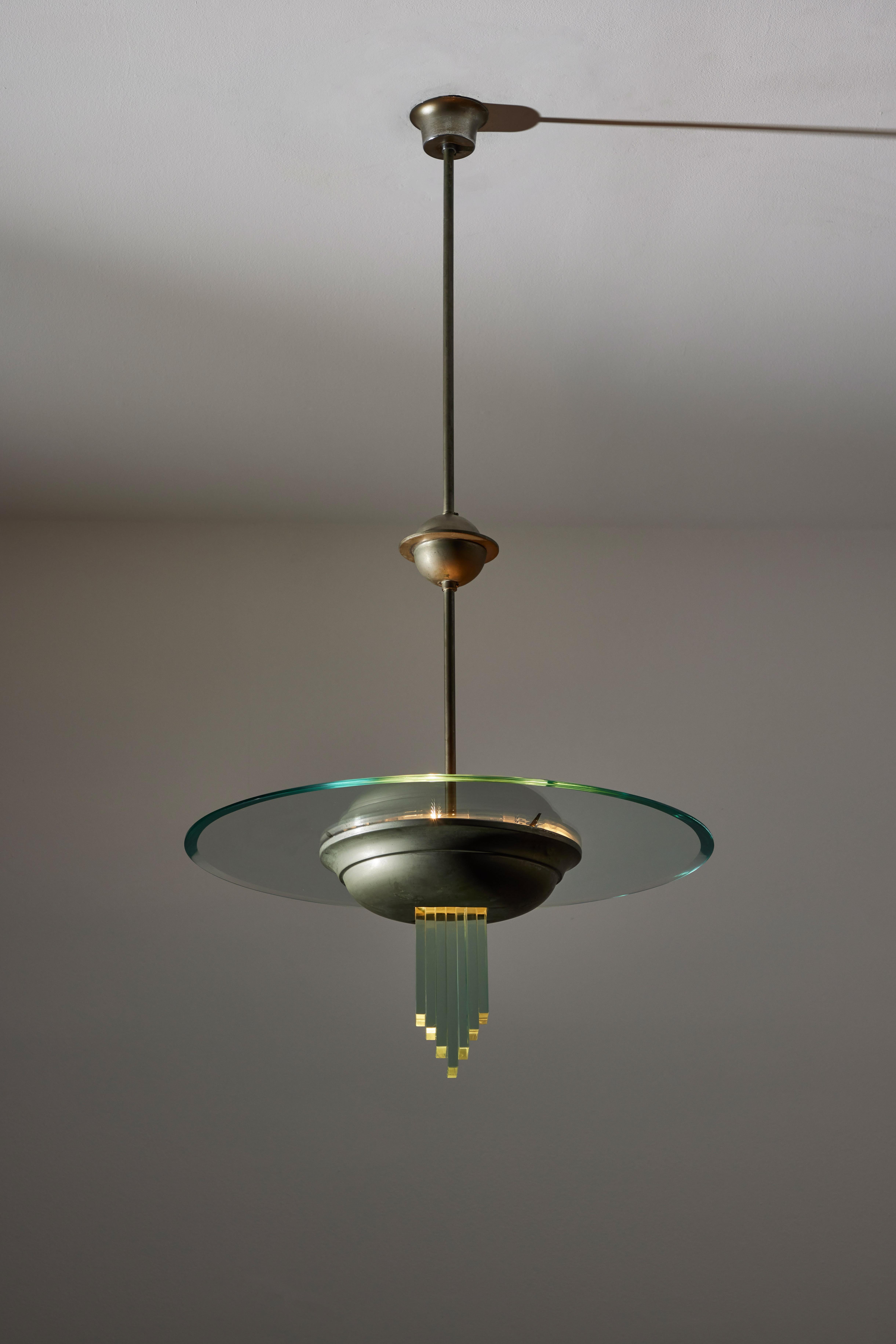 Mid-20th Century Suspension Light by Pietro Chiesa for Fontana Arte For Sale