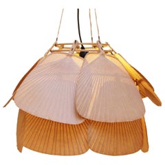 Hängeleuchte Modell „Uchiwa Ju-Yon“ von Ingo Maurer, 1973