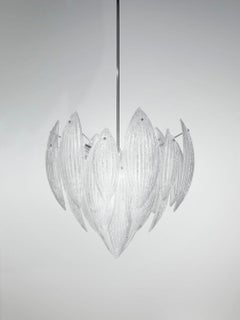 Suspension Paradise with silver leaf Murano glasses