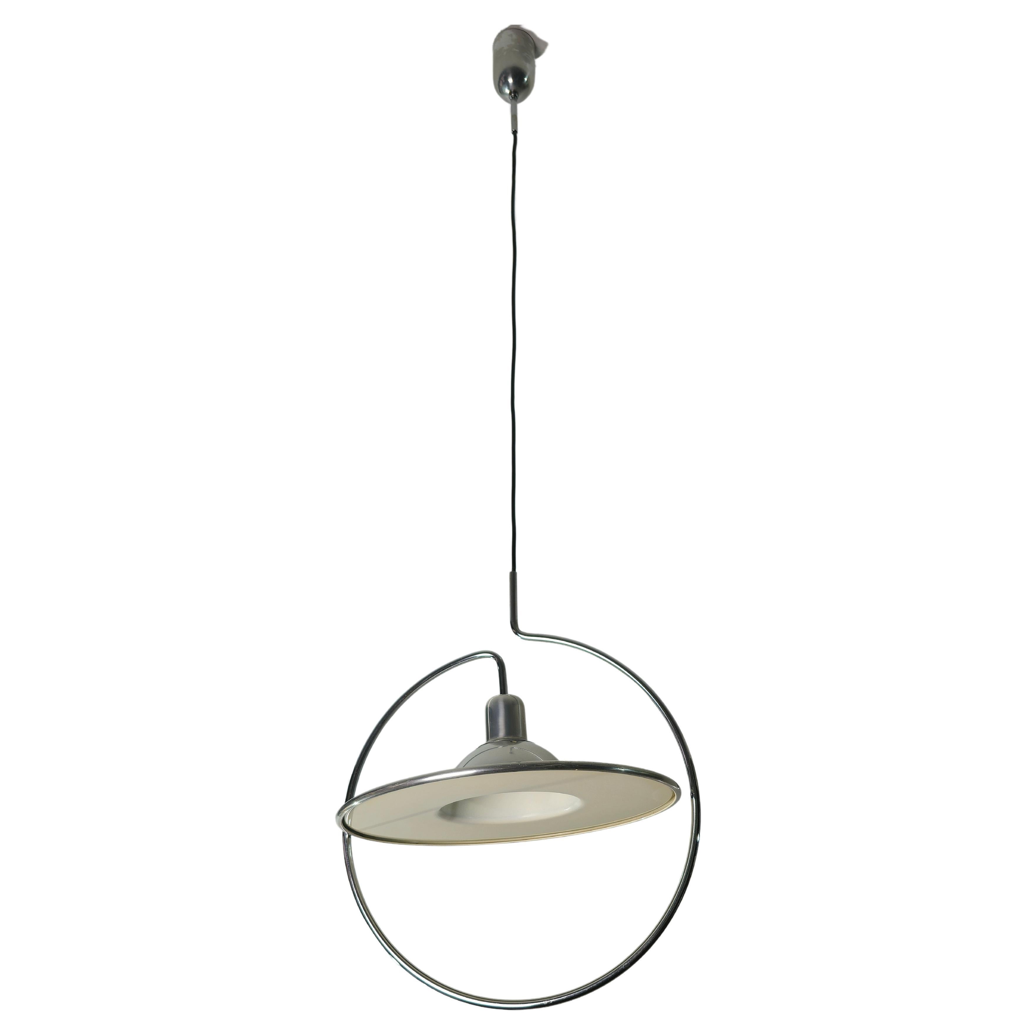 Suspension Pendant Aluminium Valenti Italian Design 1972s Midcentury