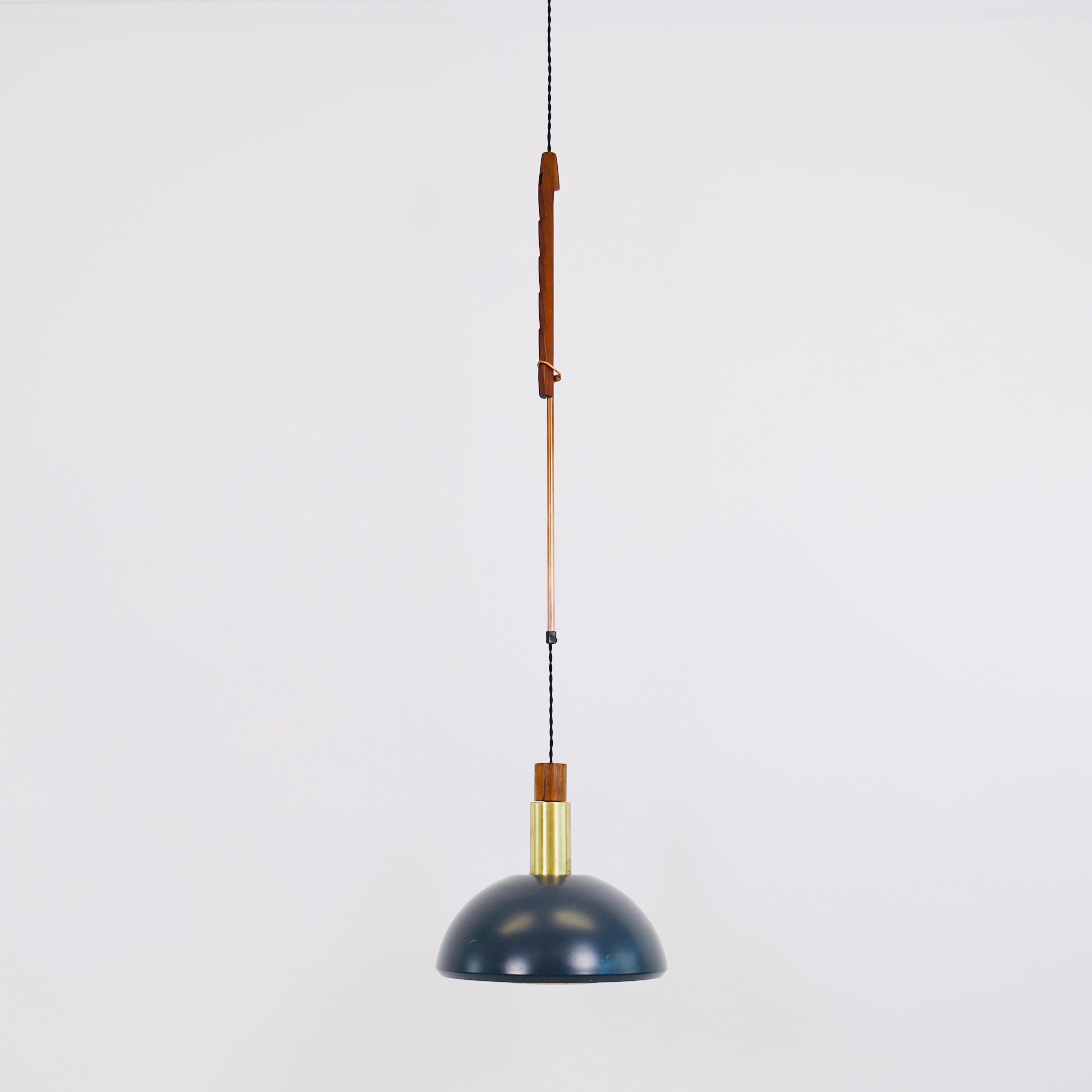 Danish Suspension pendant light by Svend Aage Holm Sorensen, 1960s, Denmark For Sale