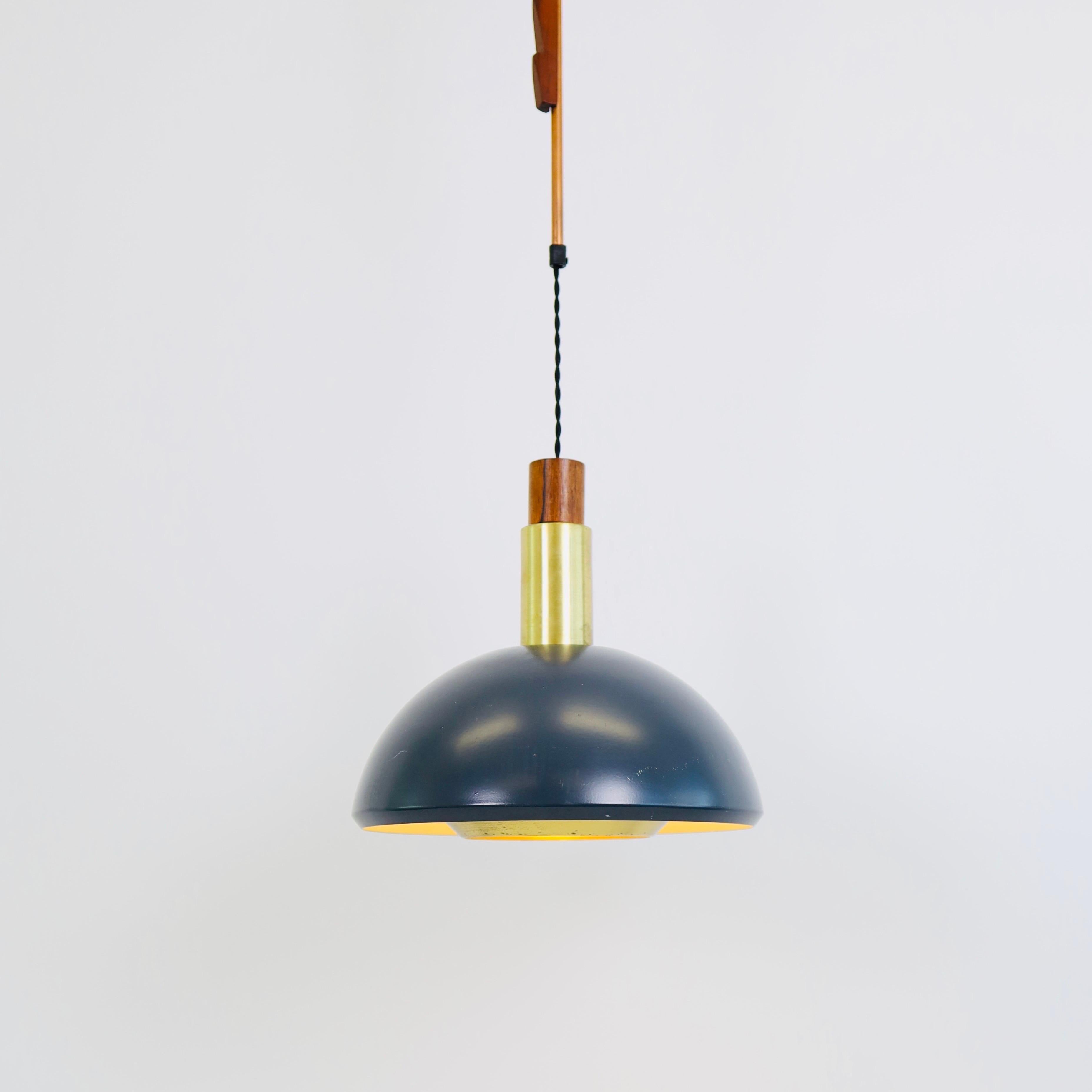 Mid-20th Century Suspension pendant light by Svend Aage Holm Sorensen, 1960s, Denmark For Sale