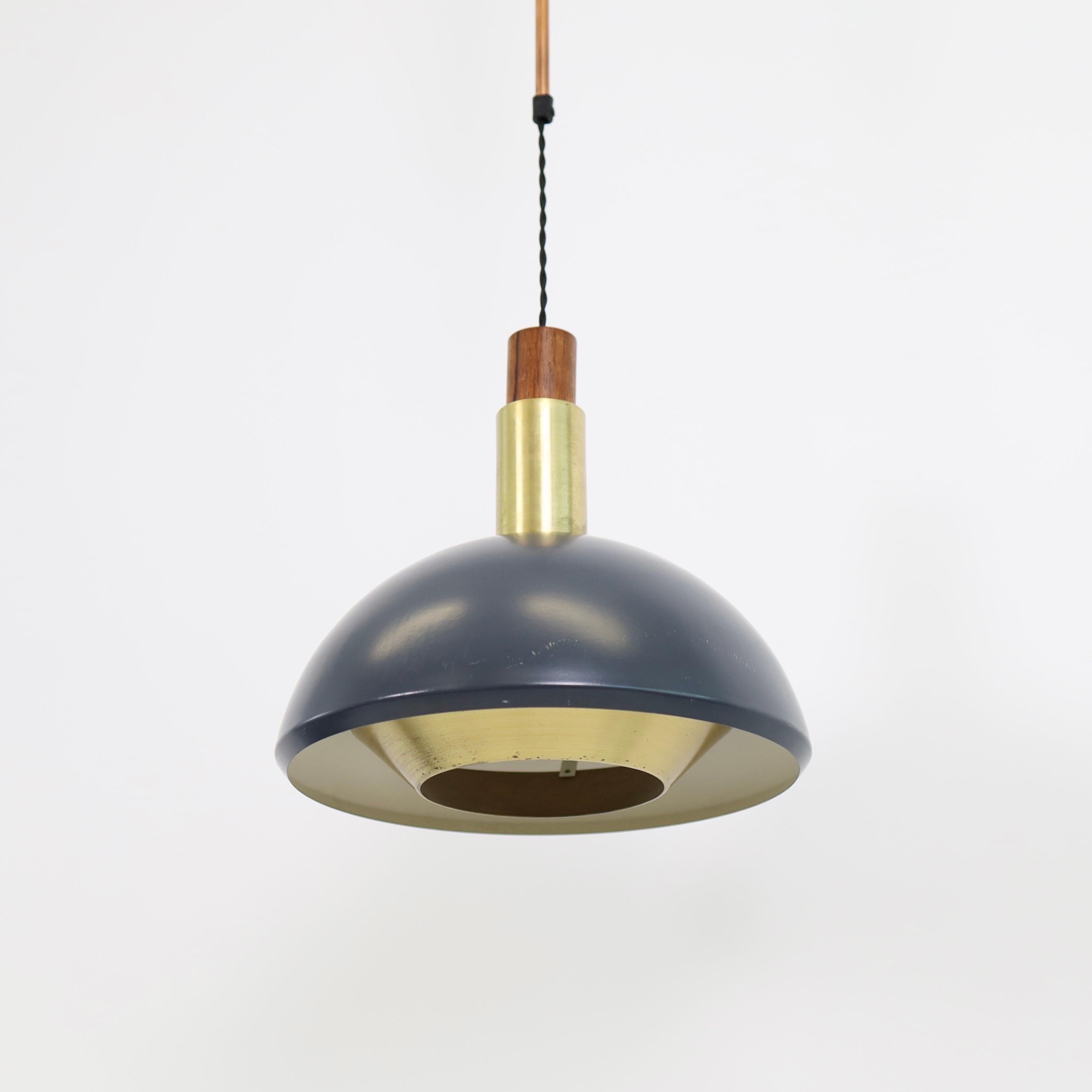 Suspension pendant light by Svend Aage Holm Sorensen, 1960s, Denmark For Sale 1