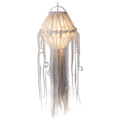 Suspension, Precious Ceiling Light, rattan and synthetic fibers, Art Modern