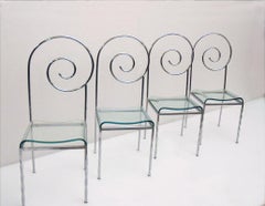 Suspiral chairs design Luigi Serafini for Sawaya & Moroni 1980s