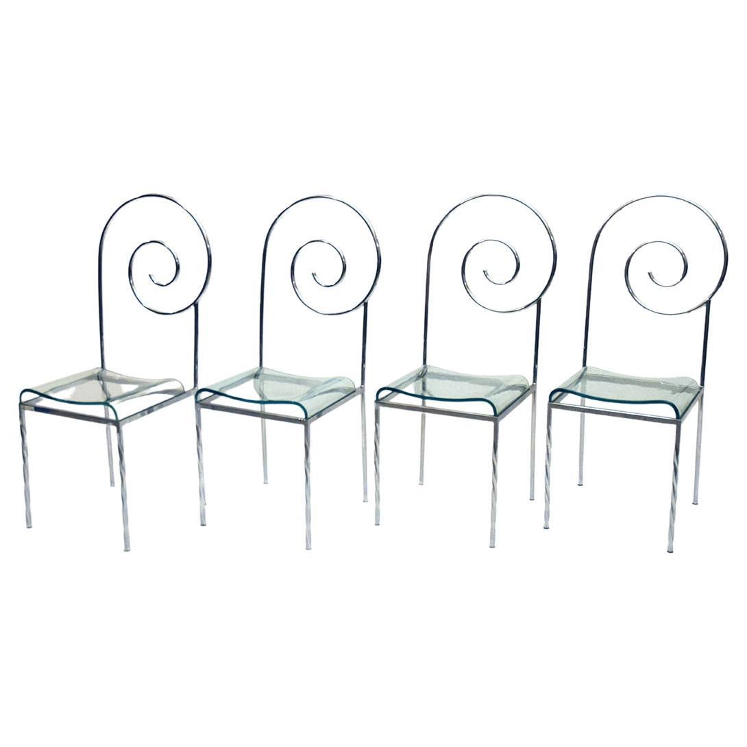 Suspiral chairs design Luigi Serafini for Sawaya & Moroni 1980s