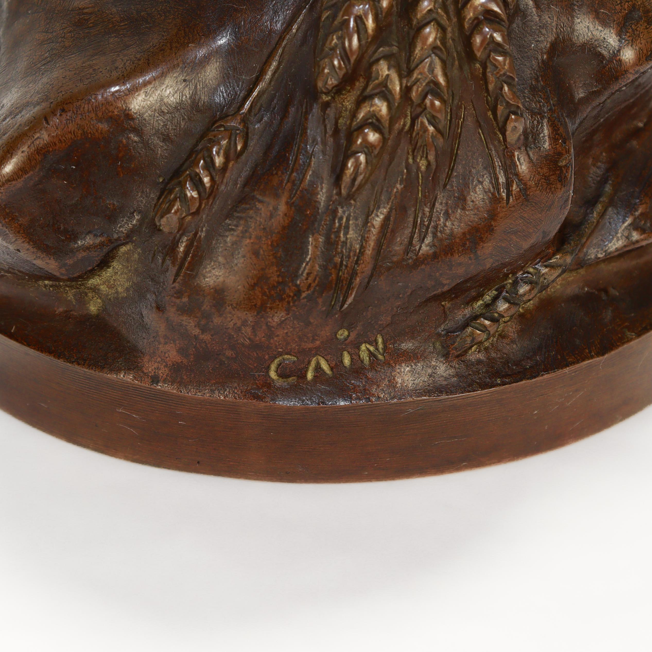 Susse Freres Coq Français Chantant Französisch Bronze Hahn Skulptur af. Aug. Kain im Angebot 7
