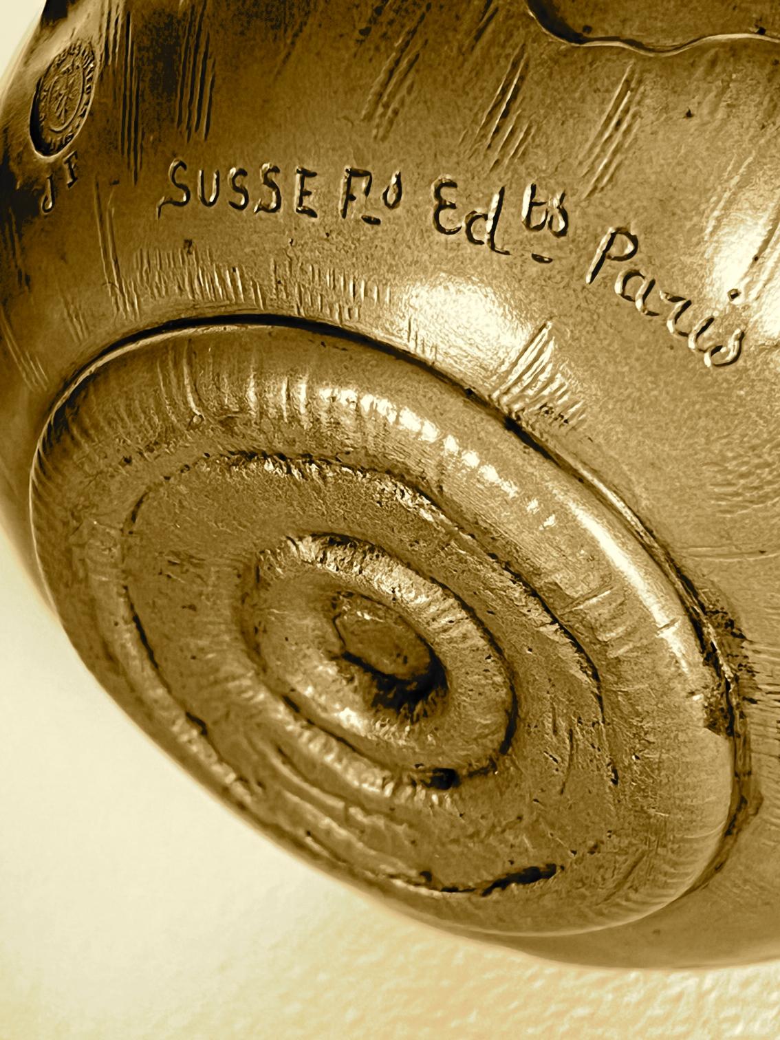 Bronze Susse Frères / Hippolyte Gautruche - Vase 'Oignon' en bronze doré Art Nouveau  en vente